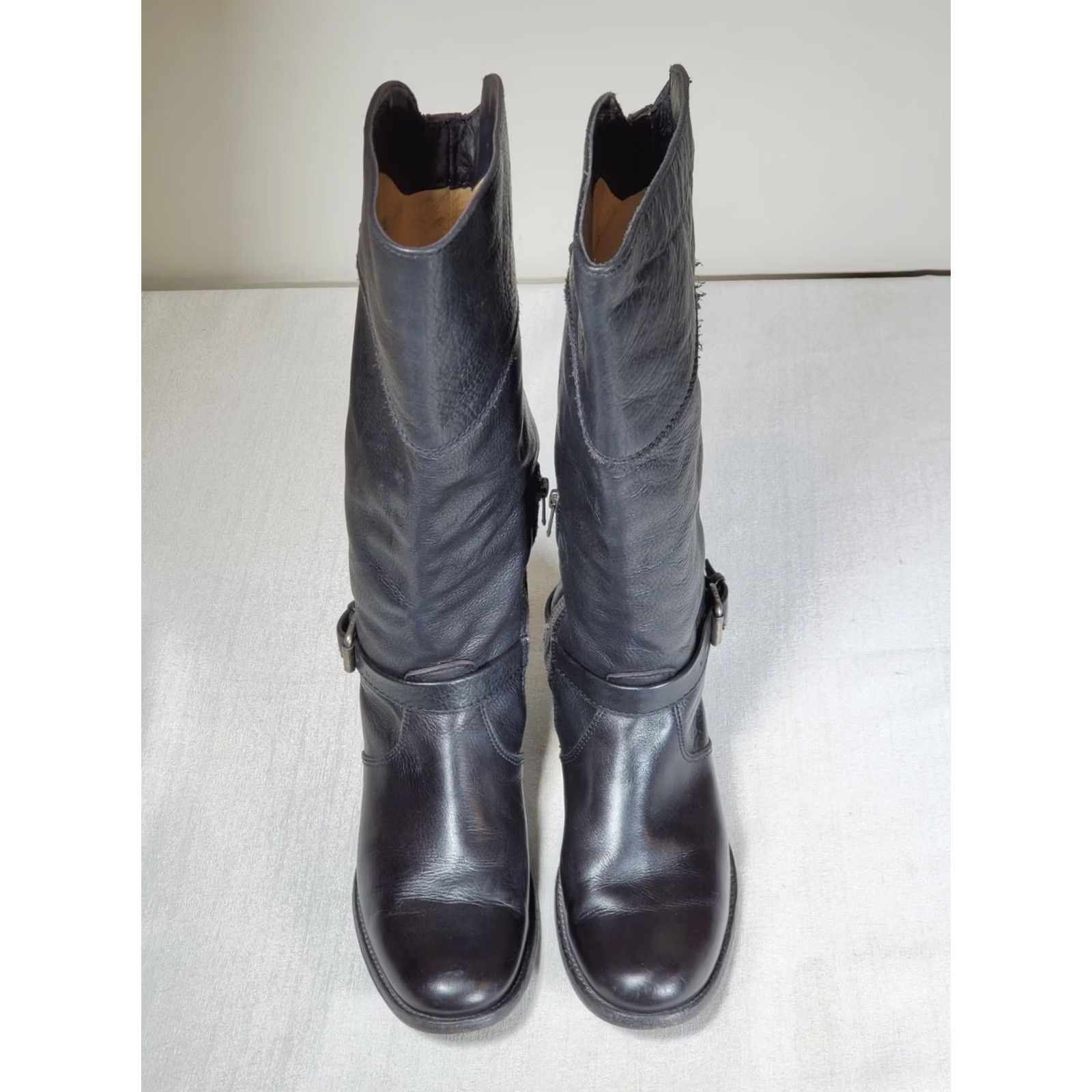 Frye FRYE Phillip Riding Boots Knee High Tall Black Leather Women's US 8.5 B Boots, Riding, Leather, Knee High, Black, Zap? Size US 9 / IT 39 - 6 Thumbnail