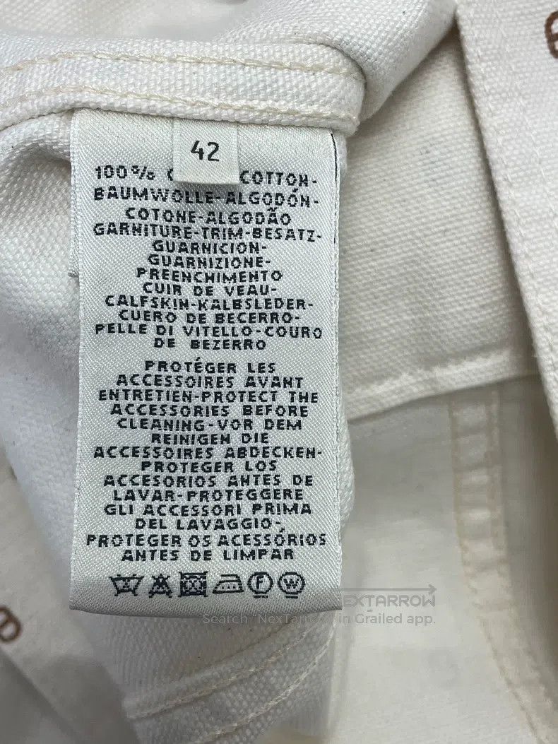 Hermes Hermes Beige Silver Buckle Pig Nose Printed Jacket Coat Size S / US 4 / IT 40 - 5 Thumbnail