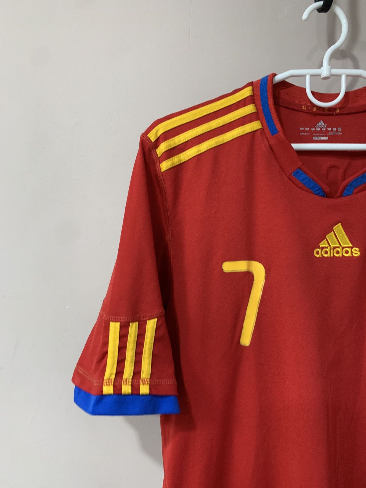Vintage Spain 2010 World Cup adidas soccer football Jersey shirt #7 Size US L / EU 52-54 / 3 - 3 Thumbnail