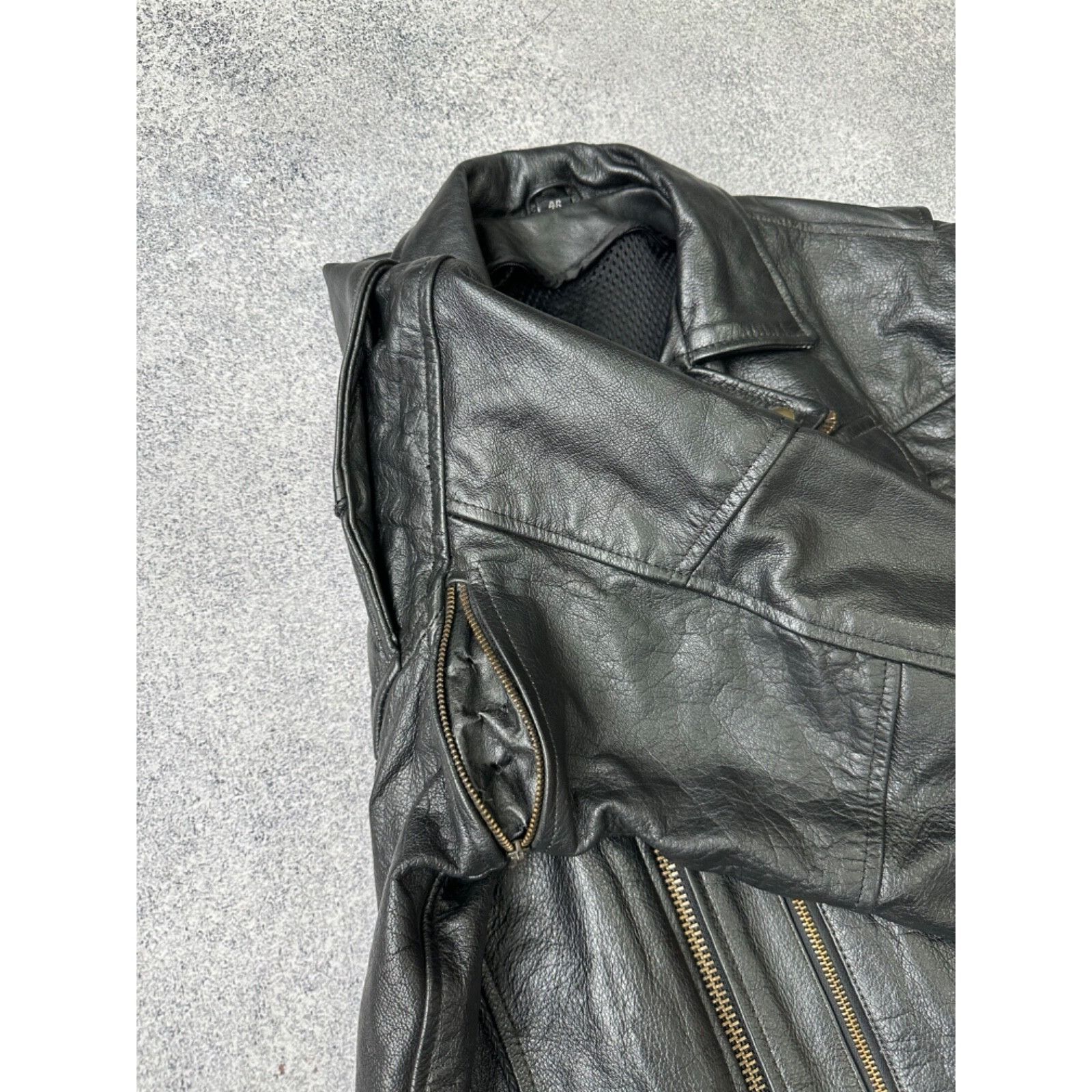 Genuine Leather VTG Genuine Leather Biker Motorcycle Heavy Jacket 90s Size US M / EU 48-50 / 2 - 10 Thumbnail