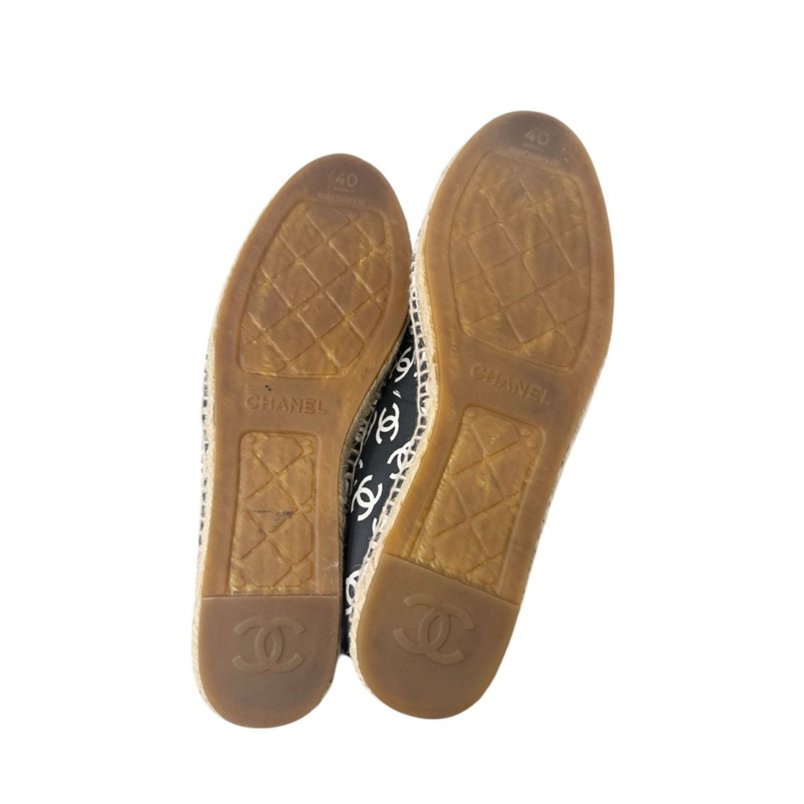Chanel Chanel CC Monogram Logo Leather Espadrilles Size 40 Size US 10 / IT 40 - 11 Thumbnail