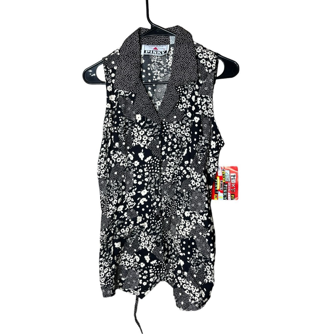 Other Vintage Pinky 90s Floral Print Patchwork Button Up Sleeveles Size M / US 6-8 / IT 42-44 - 1 Thumbnail