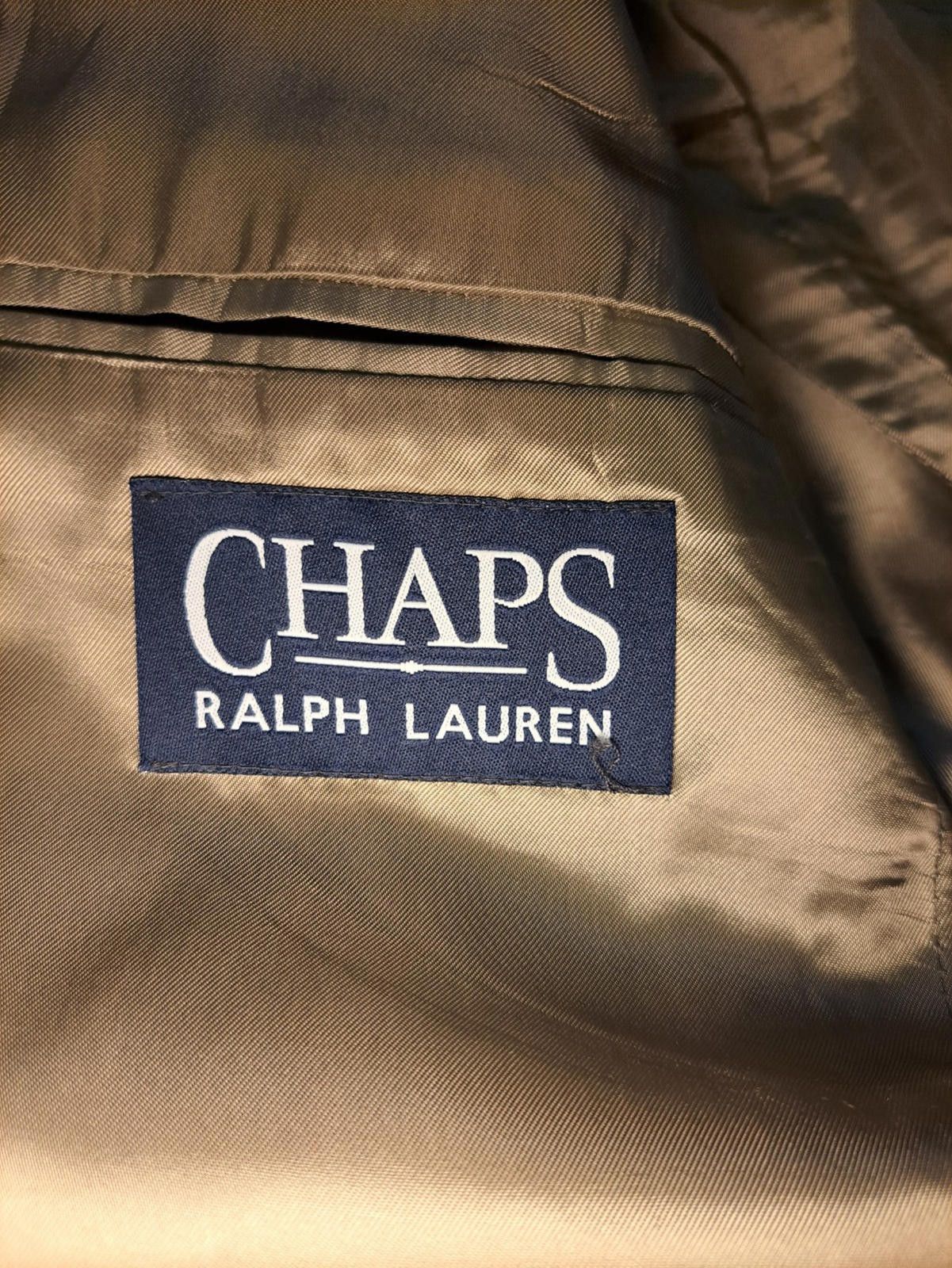 Polo Ralph Lauren Chaps Ralph Lauren Sport Coat Mens 42S Beige Houndstooth Size 42S - 2 Thumbnail