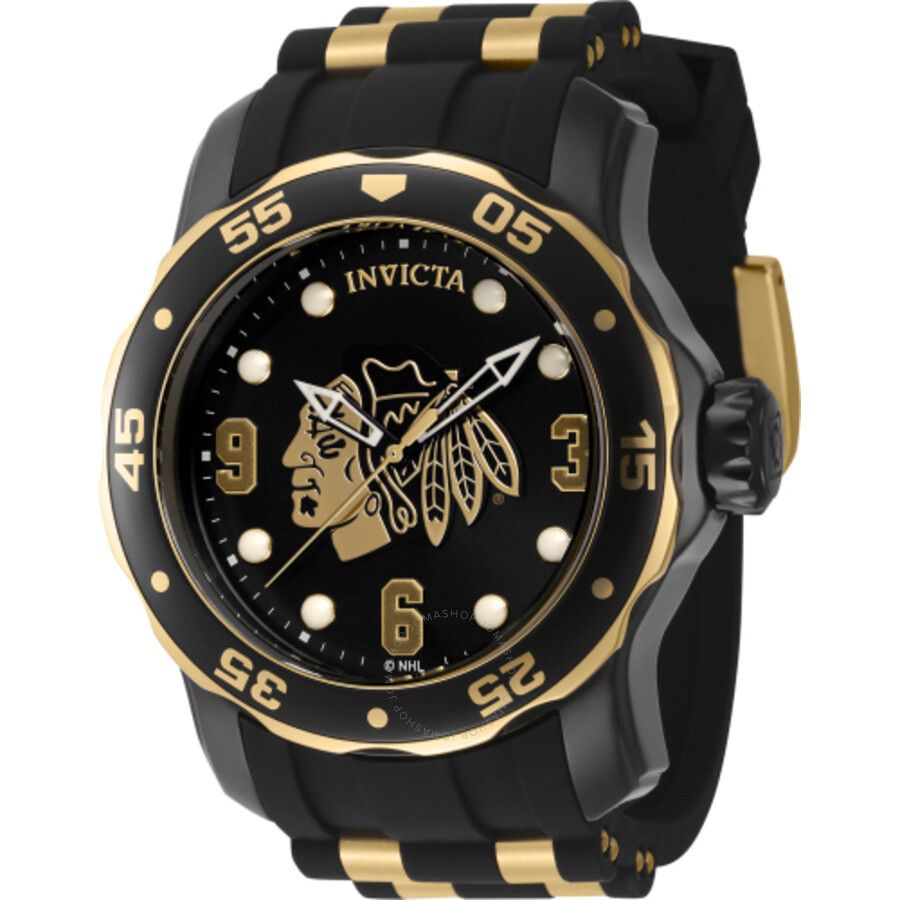 NHL Chicago Blackhawks Quartz Black Dial Men's Watch