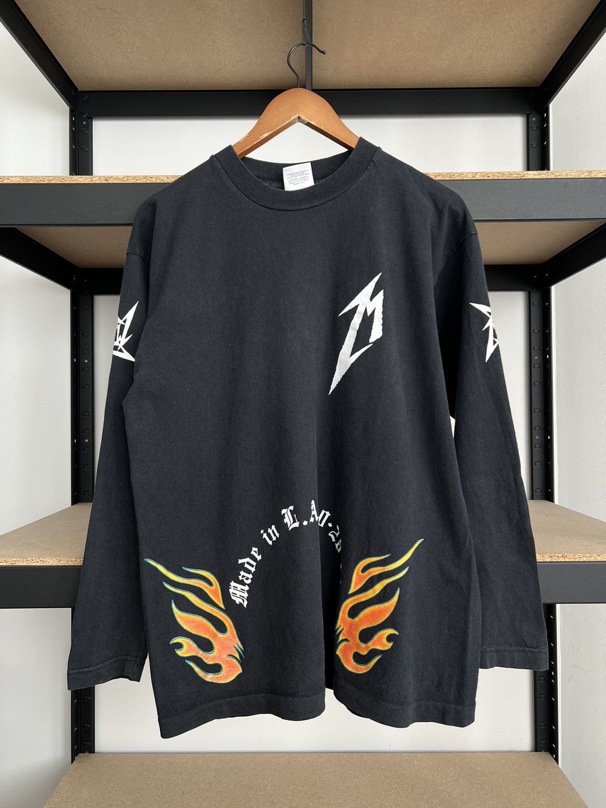 Band Tees Vintage 1996 Metallica San Francisco 15 Years Flame Long Size US L / EU 52-54 / 3 - 3 Thumbnail