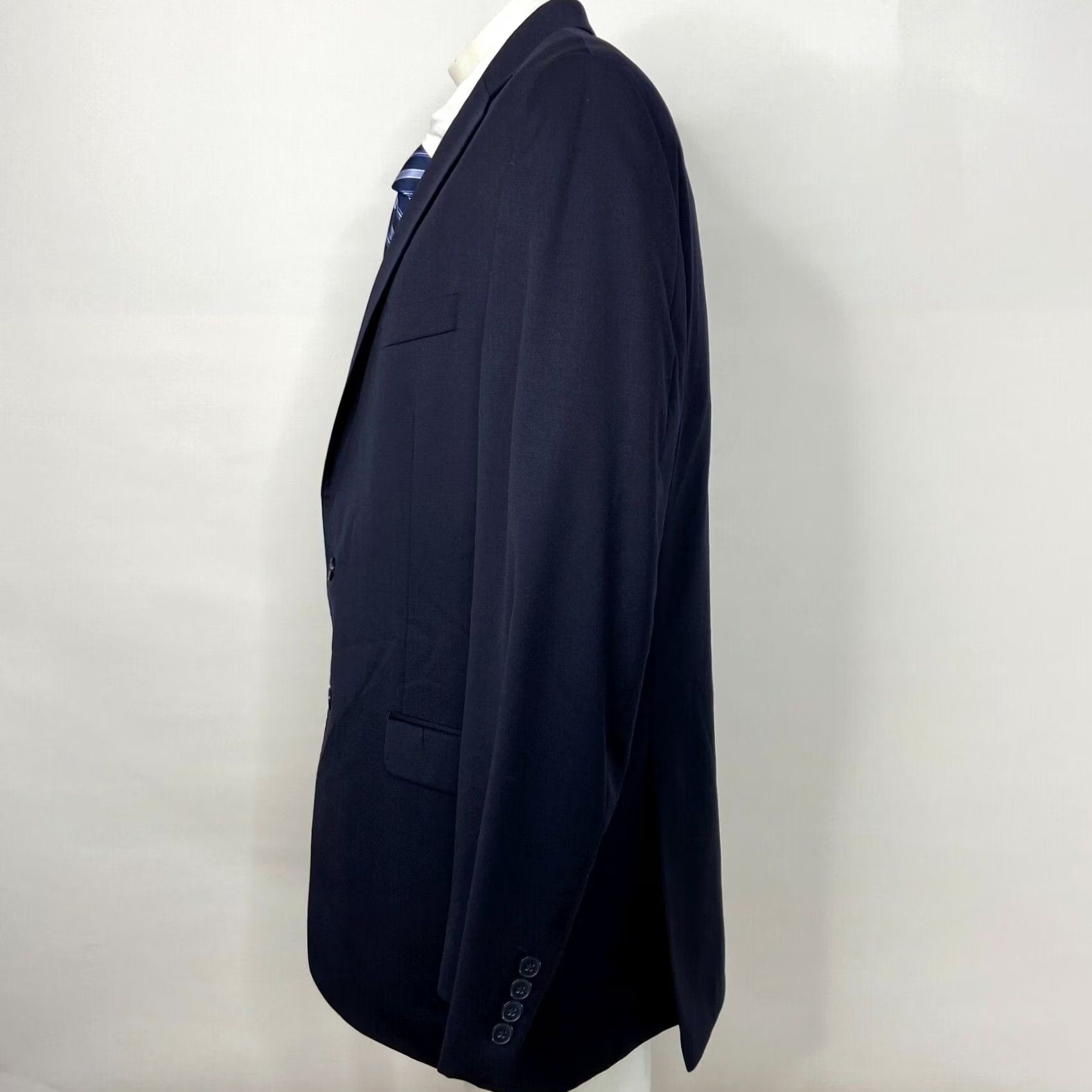 Calvin Klein Calvin Klein Blazer Suit Coat Jacket Blue Long 44L Wool Two-Button Notch Lapel Men's Jacket Size 44R - 4 Thumbnail