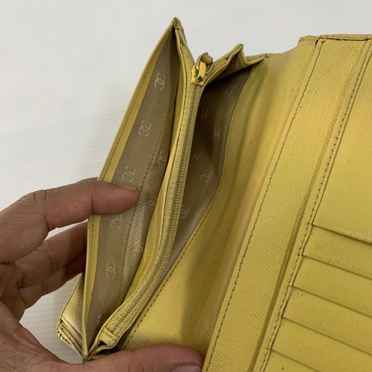 Chanel Chanel Leather Yellow Long Wallet Size ONE SIZE - 12 Thumbnail