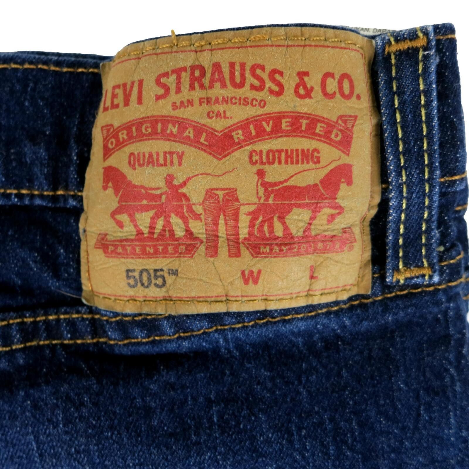 Other Levi's 505 Men's Classic Fit Blue Denim Jeans 46x28 Size US 44 / EU 60 - 2 Thumbnail