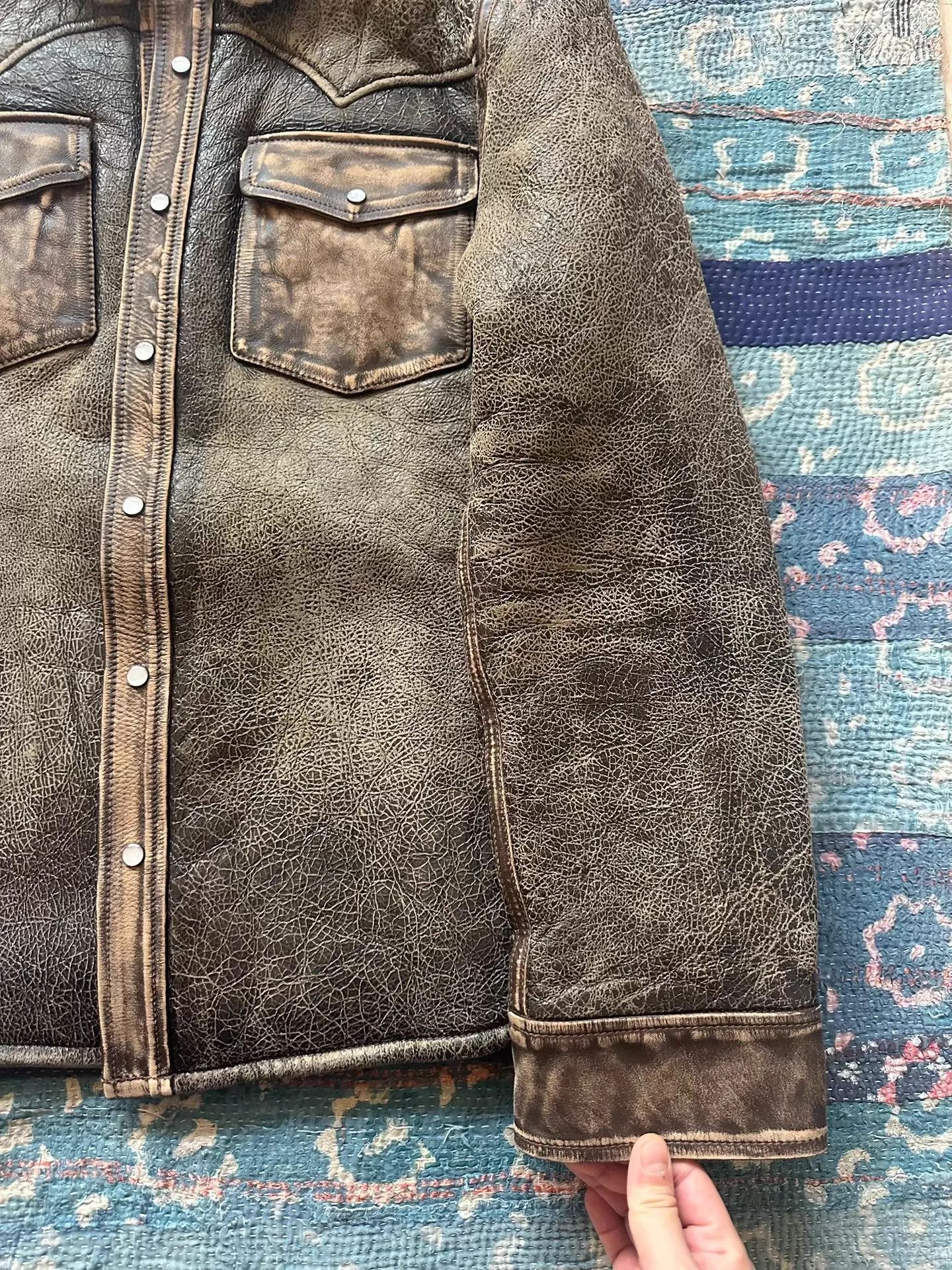 Polo Ralph Lauren Polo Ralph Lauren RRL Distressed Shearling Jacket XL Size US XL / EU 56 / 4 - 5 Thumbnail