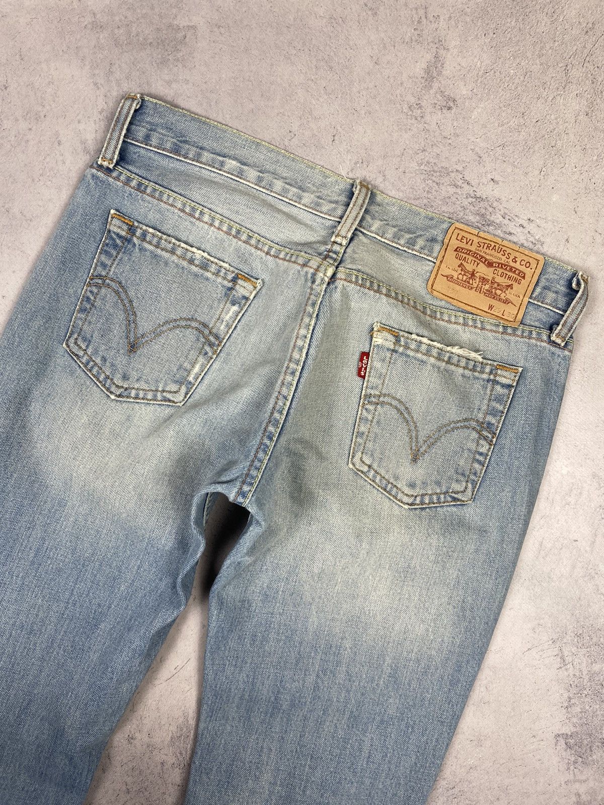 Designer × Levi's × Vintage Vintage 00s Levis 757 Wash Denim Jeans Y2K size 29 x 30 Size US 29 - 2 Thumbnail