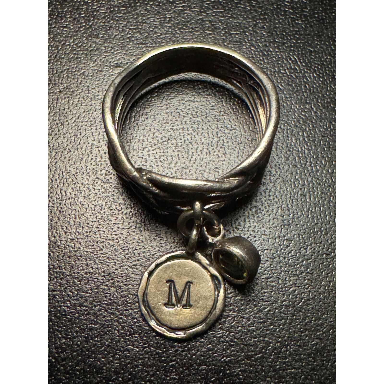 Other Vintage 925 Weaved Silver Band Peridot M Size 10 Charm Ring Size ONE SIZE - 4 Thumbnail