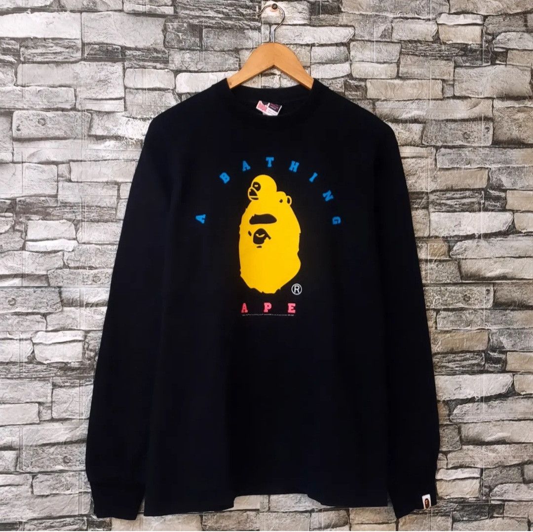 Bape Bape Head Long Sleeve Tshirt Size US M / EU 48-50 / 2 - 1 Thumbnail