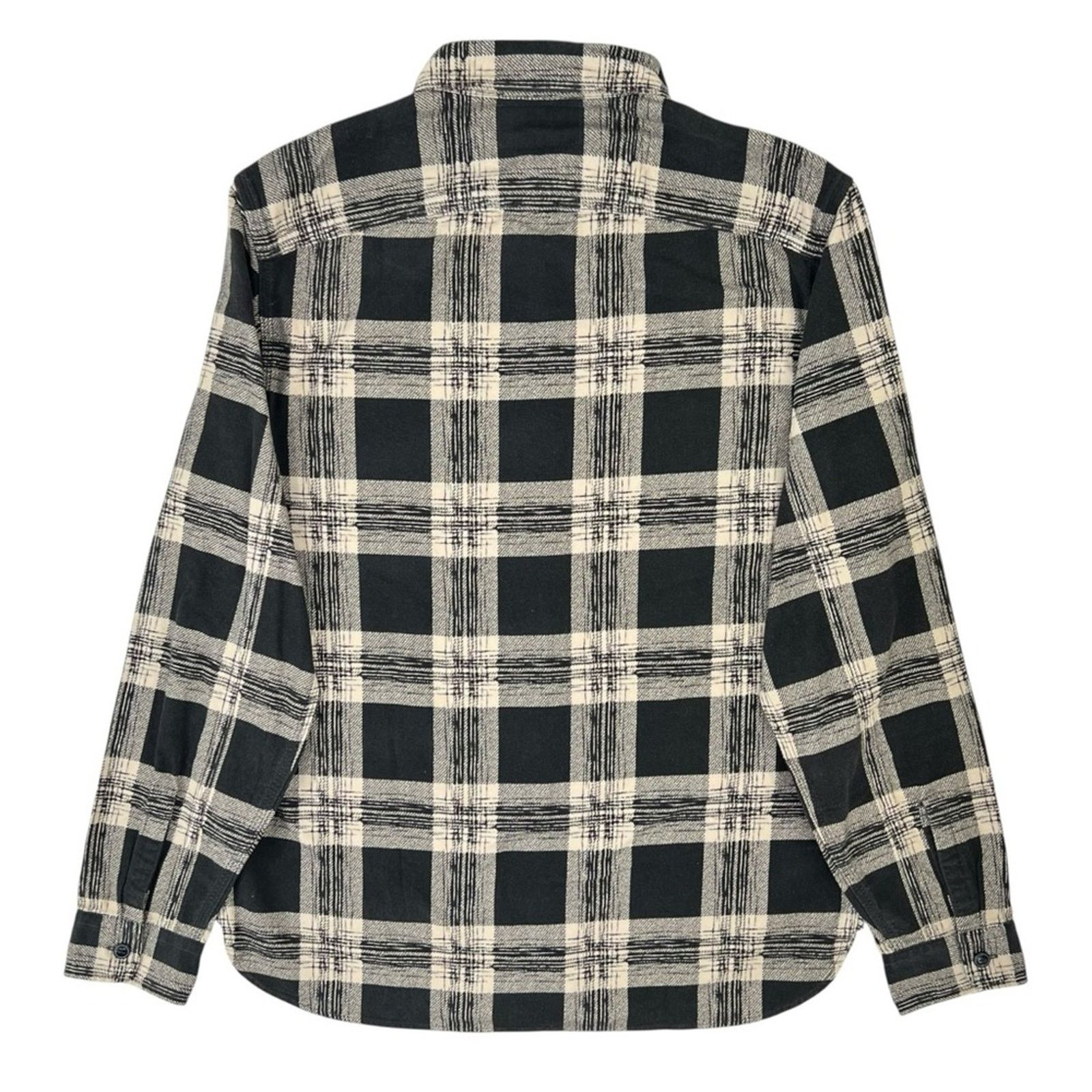 RRL Ralph Lauren Wallace Plaid Workshirt Flannel in Black & Cream Size US M / EU 48-50 / 2 - 2 Thumbnail