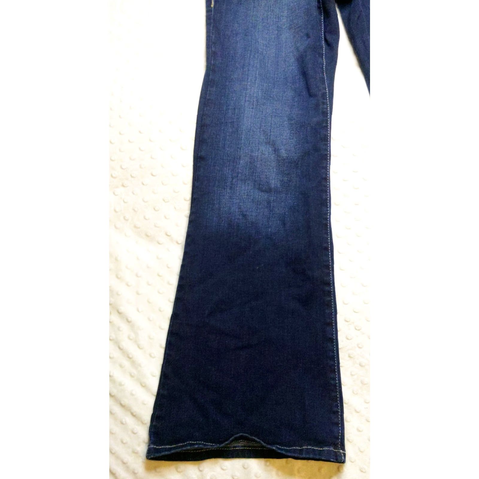 Ariat Ariat Jeans Womens 29S Blue Perfect Rise Flare Stretch Denim Ranch Farm Cowgirl Jeans Casual Regular 5-Pocket Cowboy Southwestern Horse Womens Size 29" - 3 Thumbnail