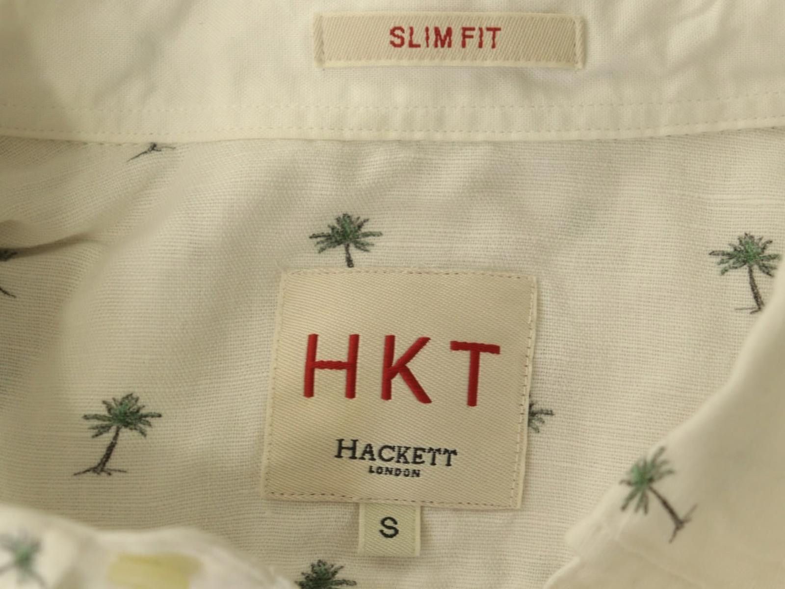 Designer Hackett London White Palm Tree Button-Up Shirt Size S Size US S / EU 44-46 / 1 - 11 Thumbnail