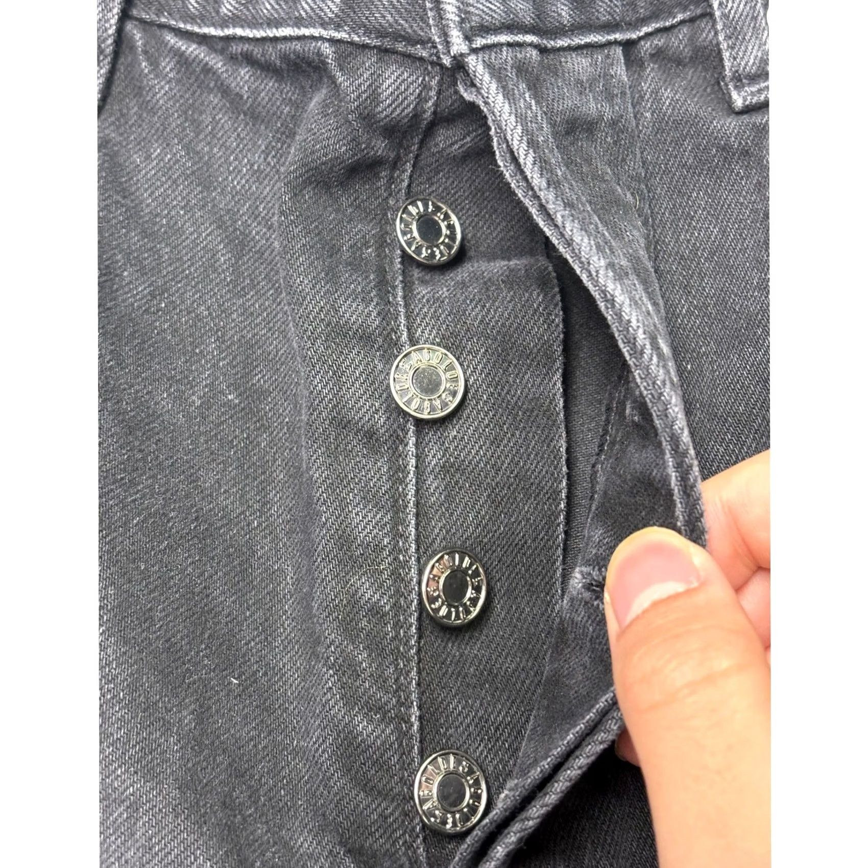 Agolde VINTAGE? No. AGOLDE Lana High-Rise Straight Jeans Washed Black Womens Size 33X30 Size 24" / US 00 / IT 34 - 2 Thumbnail