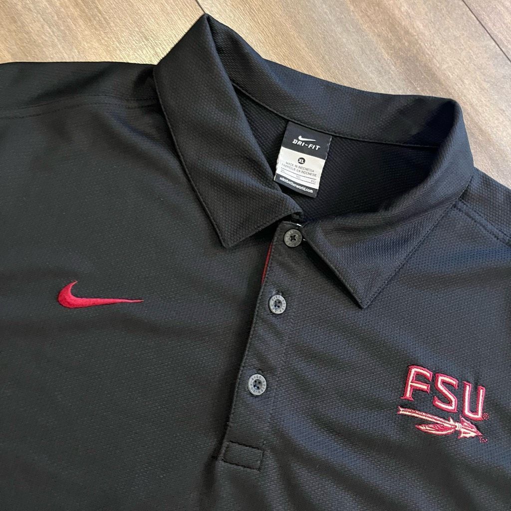 Nike Nike FSU Florida State Black Athletic Polo Men XL Bin B-201 Size US XL / EU 56 / 4 - 2 Thumbnail