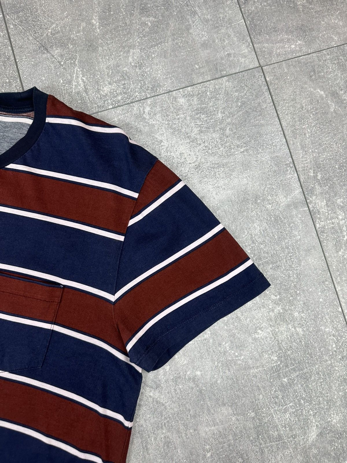 AMI Women’s Ami Luxury Striped Small Logo T-Shirt Size L / US 10 / IT 46 - 5 Thumbnail