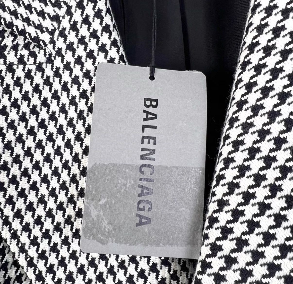 Balenciaga Balenciaga Wool Houndstooth Hourglass Blazer K12 Size XS / US 0-2 / IT 36-38 - 6 Thumbnail