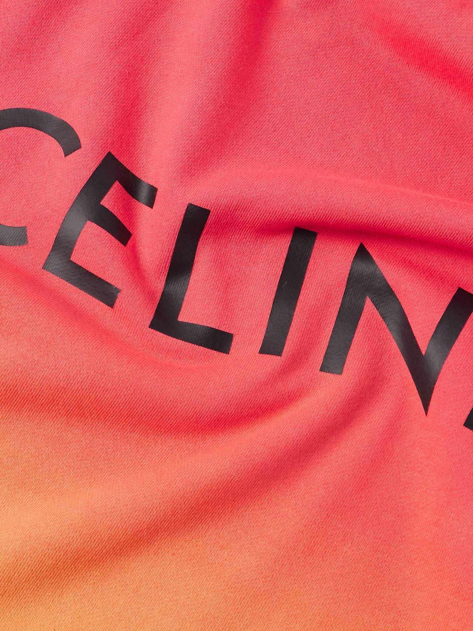 Celine o1bcso1str1025 2Y321658Y Cotton-Jersey Hoodie Sunset/Black Size US L / EU 52-54 / 3 - 4 Thumbnail