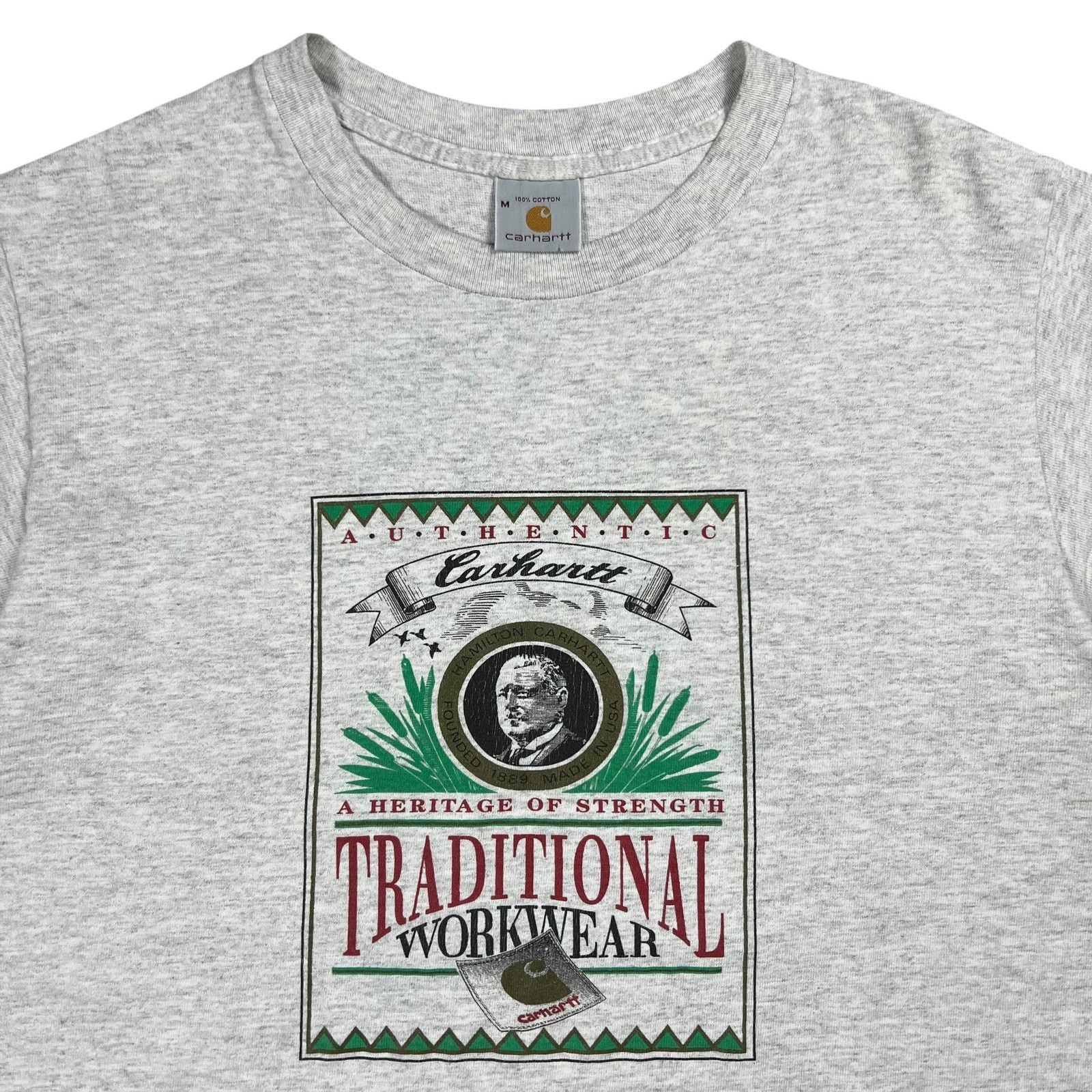 Carhartt × Vintage 90s Carhartt Founder Hamilton Carhartt shirt shirt promo tee Size US M / EU 48-50 / 2 - 2 Thumbnail
