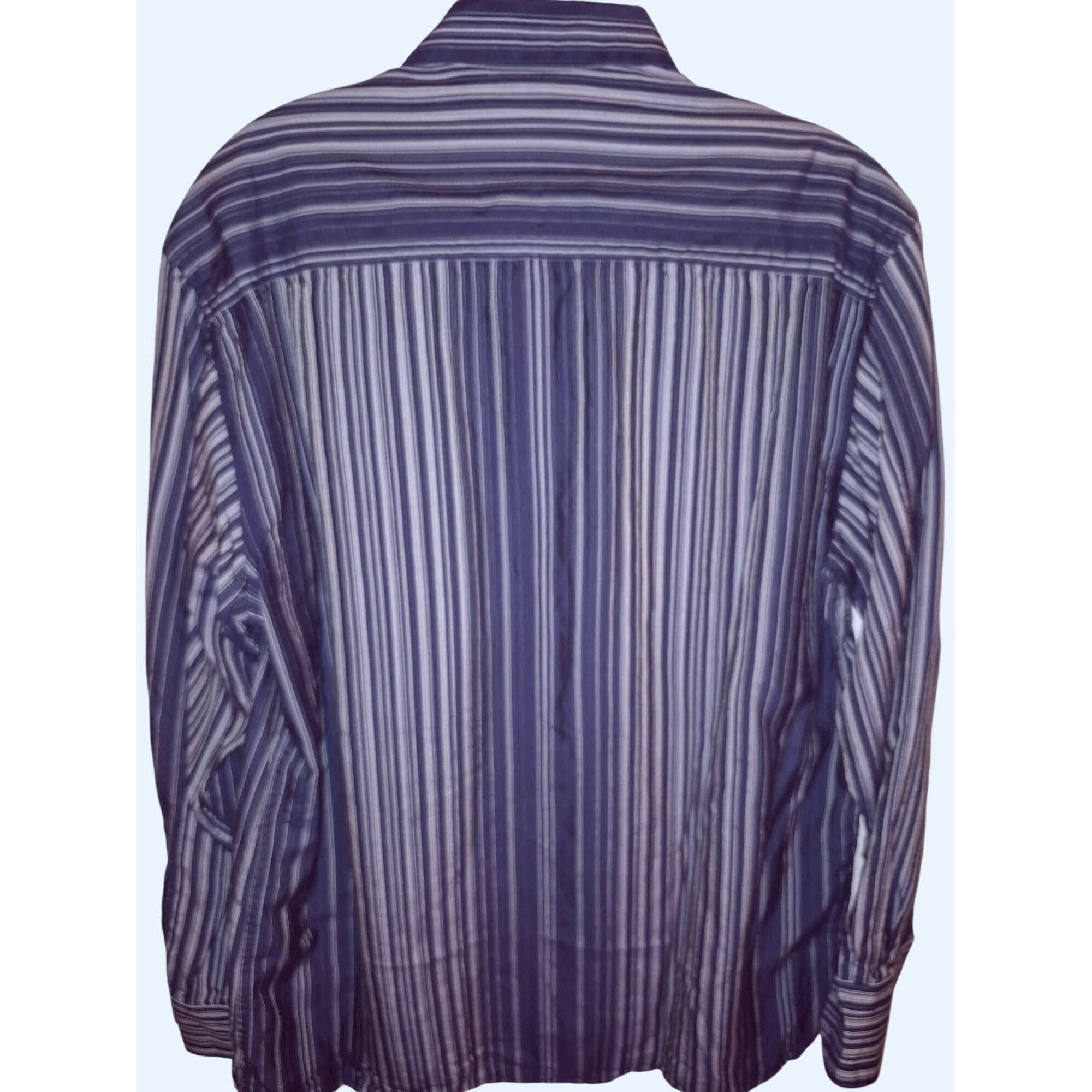 Tommy Bahama Tommy Bahama Mens Medium 100% Silk Navy Striped Button-Up Lo Size US M / EU 48-50 / 2 - 4 Thumbnail