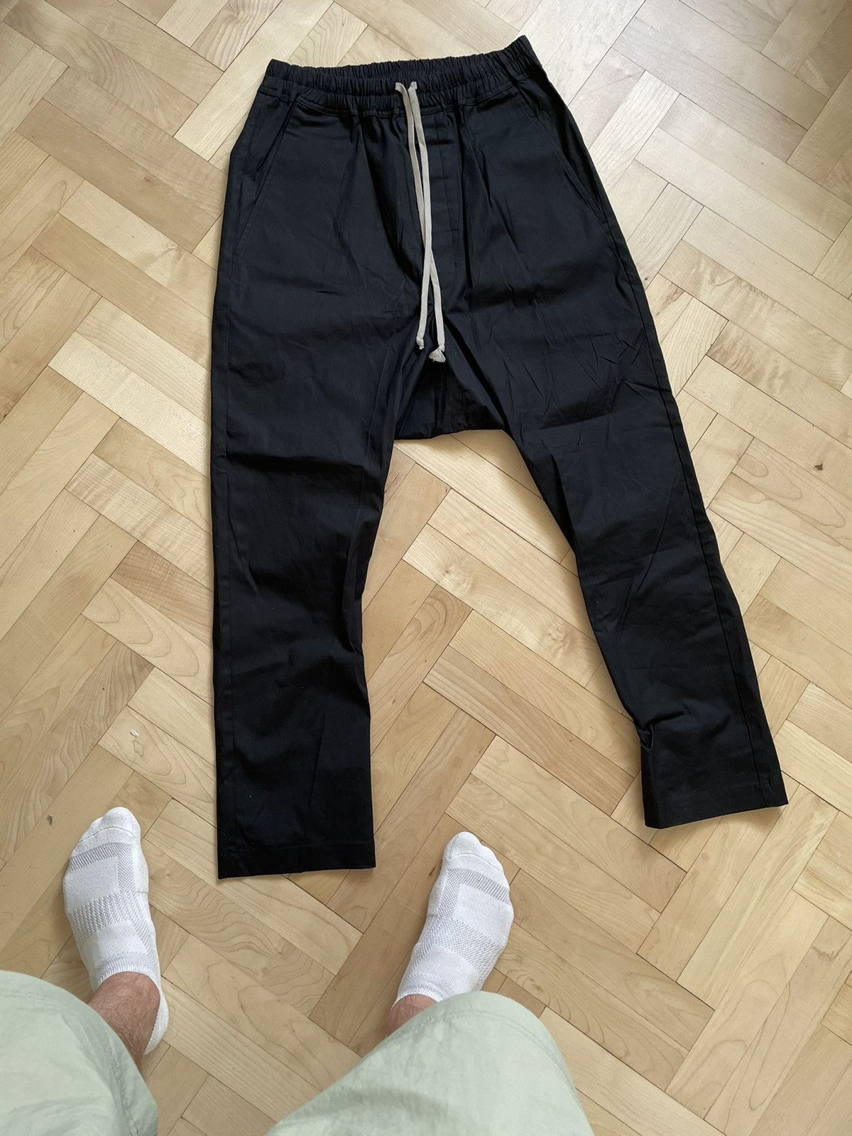 image of Rick Owens Lido Ss 24 Soft Pants in Black, Men's (Size 32)
