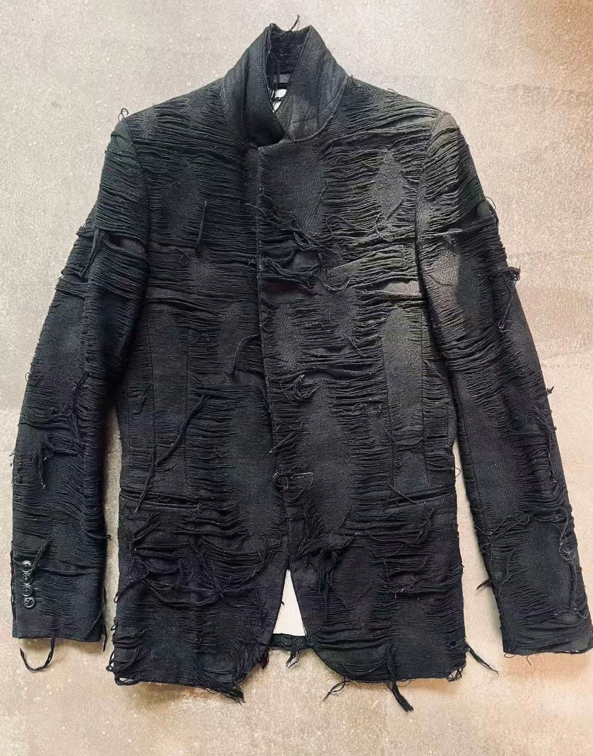 The Viridi-anne the-viridi-anne Hand-Ripped Distressed Blazer Size US M / EU 48-50 / 2 - 1 Thumbnail