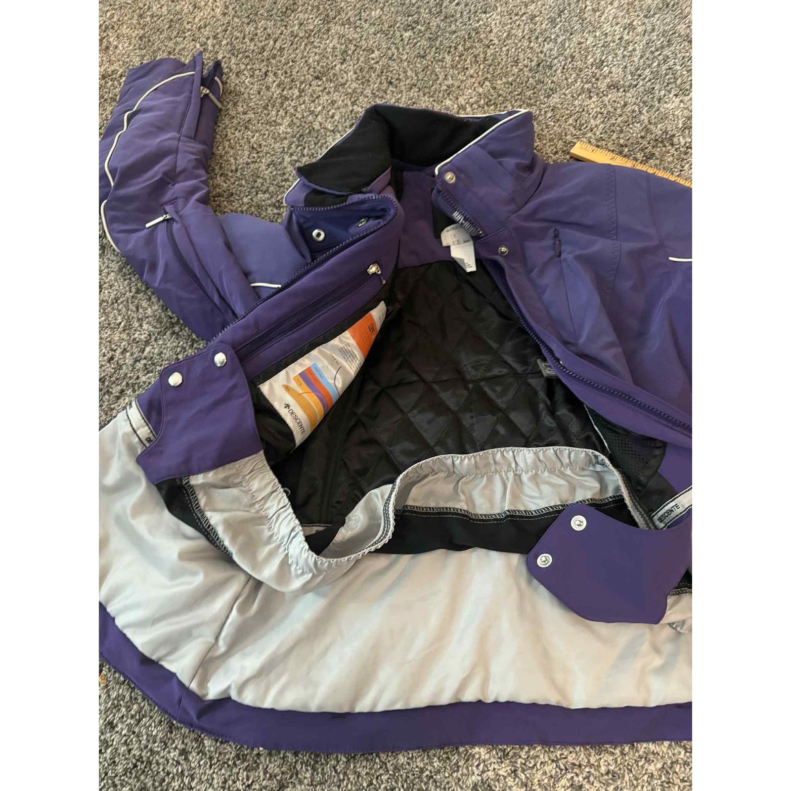 Descente Descente Zip Up Insulated Quilted Lined Ski Jacket Purple 8 Size M / US 6-8 / IT 42-44 - 4 Thumbnail