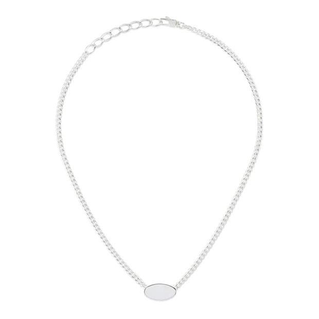 Gucci Trademark Brand-Engraved Sterling-Silver Chain Necklace Size ONE SIZE - 2 Thumbnail