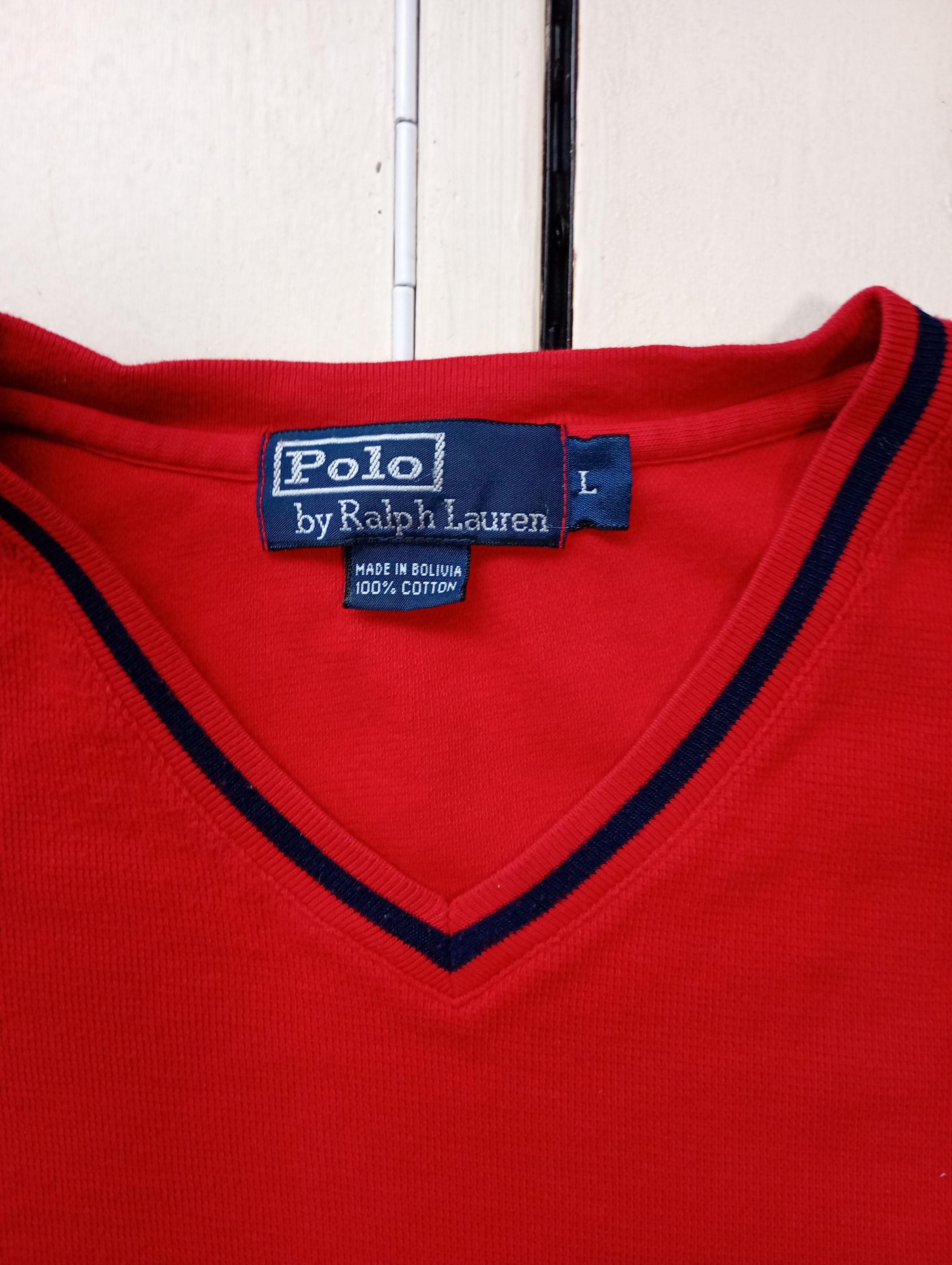 Polo Ralph Lauren Polo Ralph Lauren V-neck T-Shirt Vintage 90's Size US L / EU 52-54 / 3 - 7 Thumbnail
