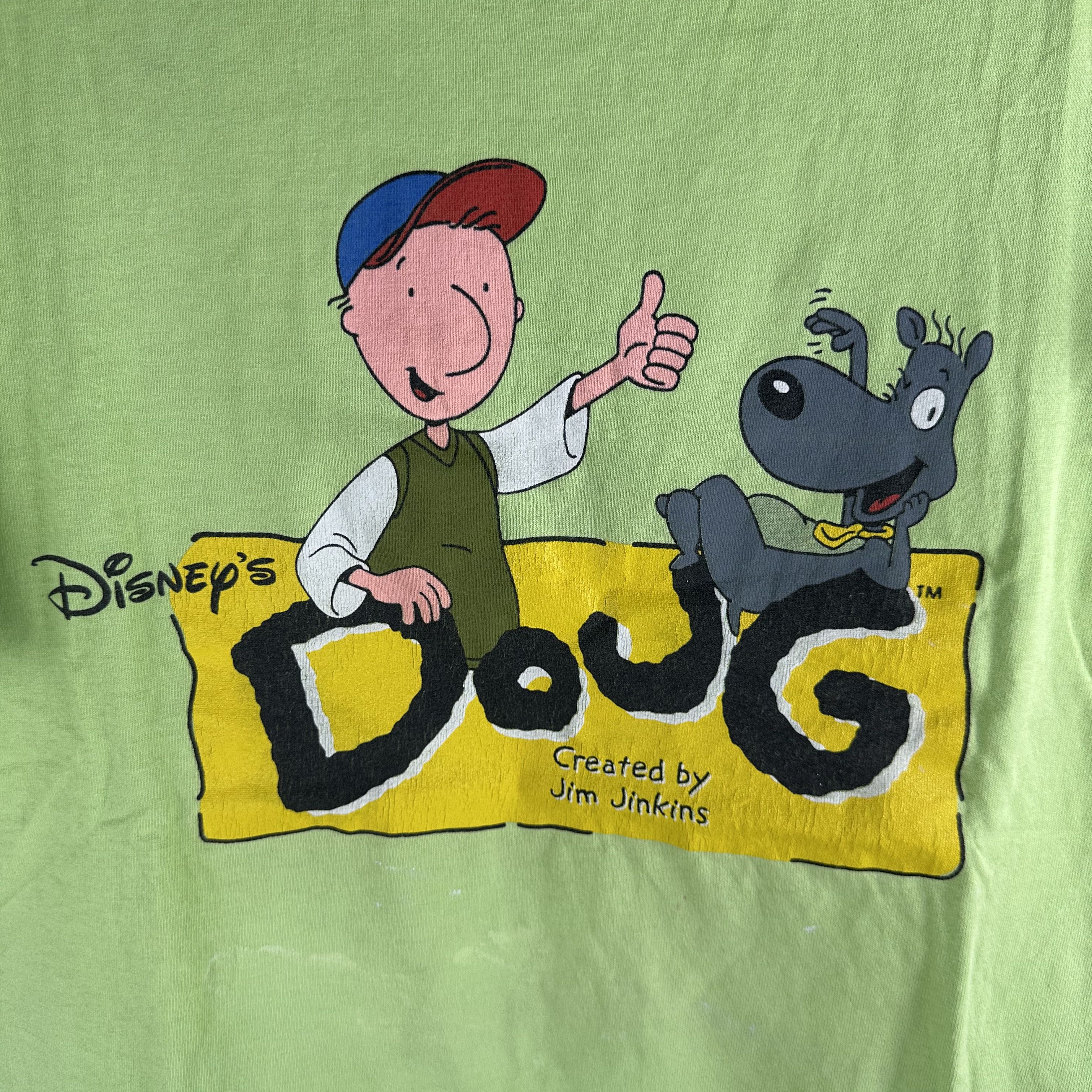 Vintage 90s Disney Doug Animated Sitcom TV Show Promo T-shirt Size US M / EU 48-50 / 2 - 2 Thumbnail