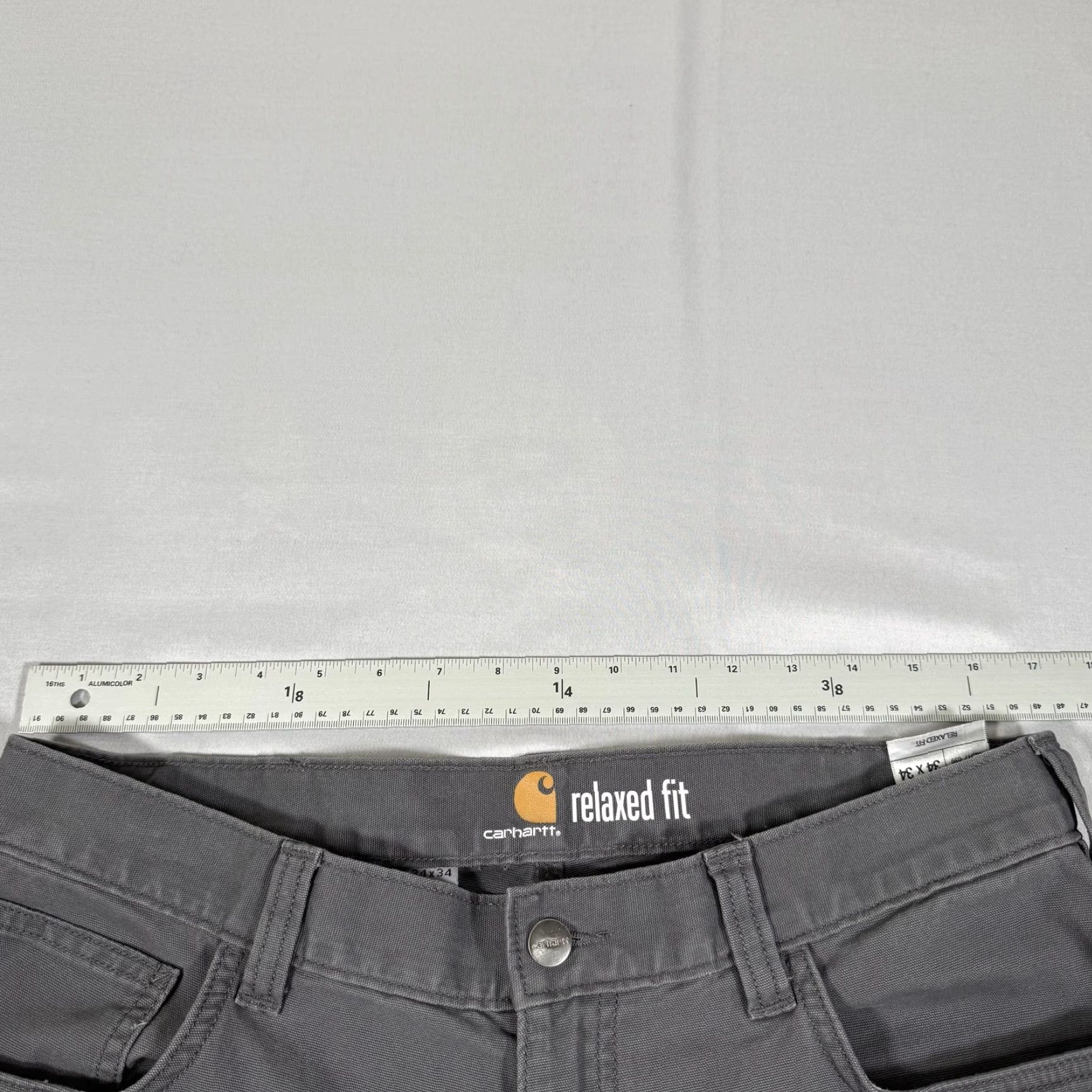 Carhartt Carhartt Pants Mens 34x34 Gray Canvas Carpenter Relaxed Fit Stretch Work Size US 34 / EU 50 - 6 Thumbnail