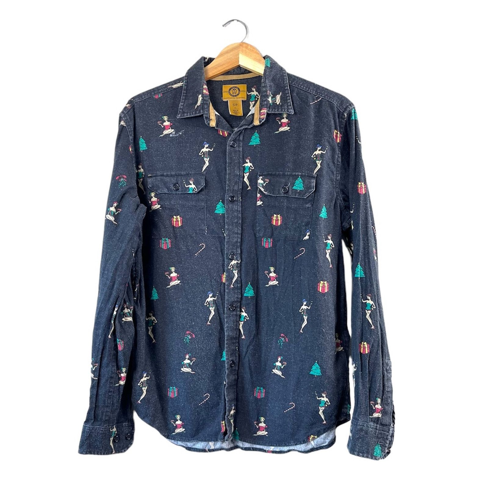 Stapleford Men's Vintage Stapleford Pin-Up Girl Button Up Shirt S Size US S / EU 44-46 / 1 - 1 Thumbnail