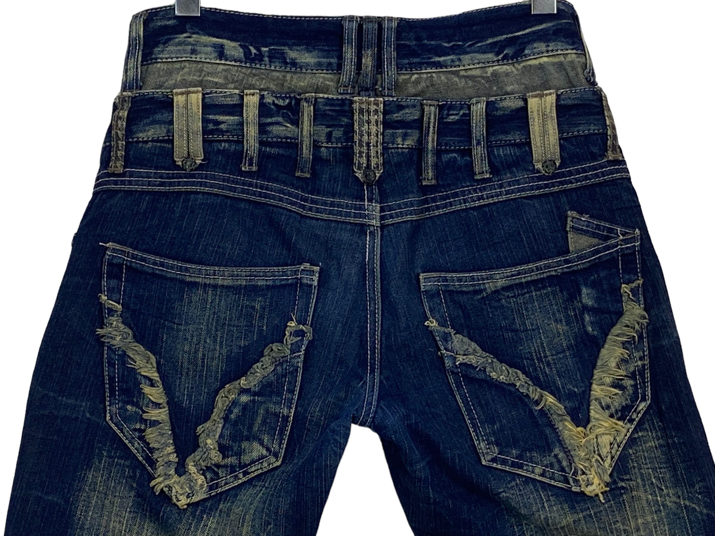 Japanese Brand Double Waist Jeans Japanese Punk Rock Traditional Trim Pants Size US 30 / EU 46 - 5 Thumbnail