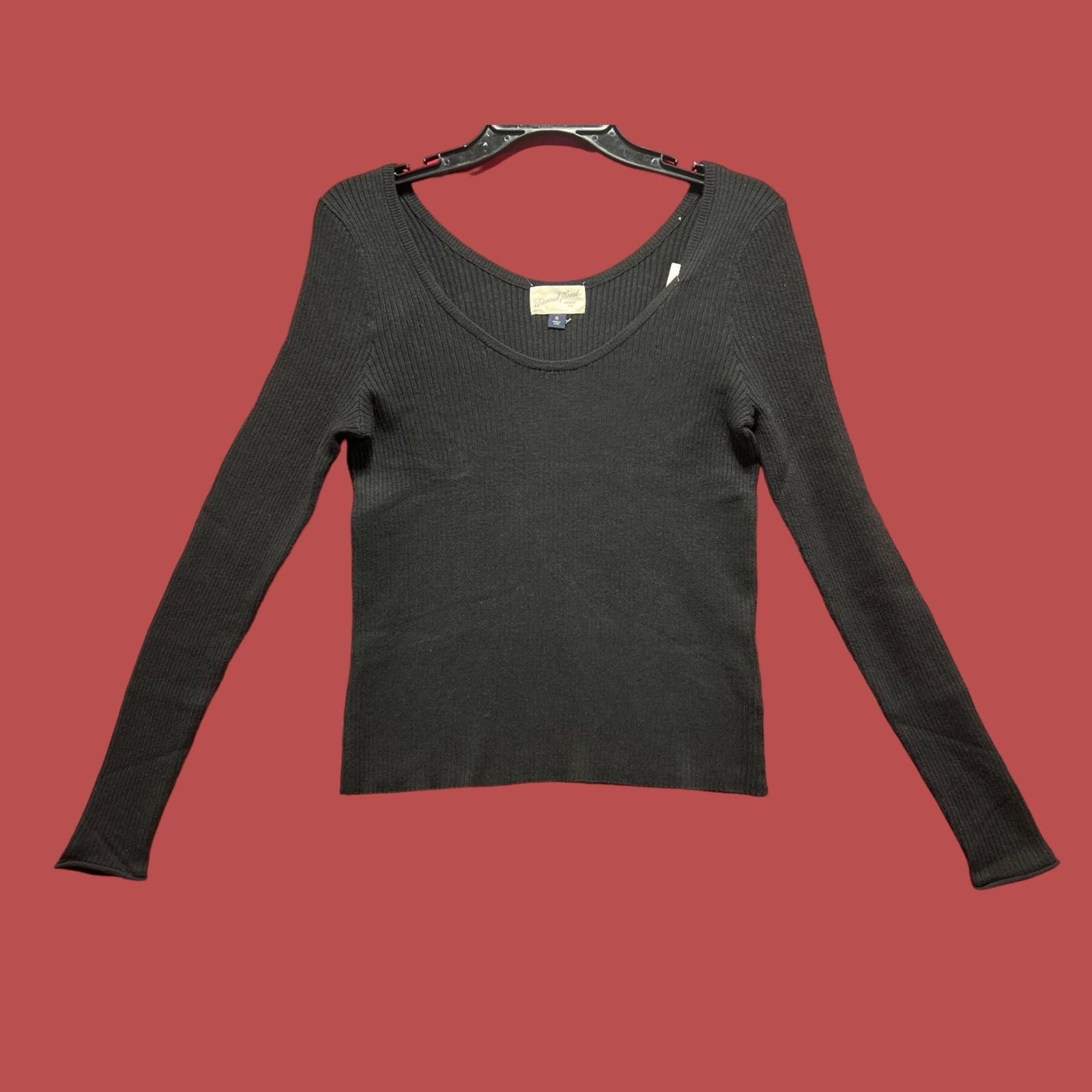 Other Universal Thread - Women's Ribbed Long Sleeve Scoopneck T-Sh Size XL / US 12-14 / IT 48-50 - 1 Thumbnail