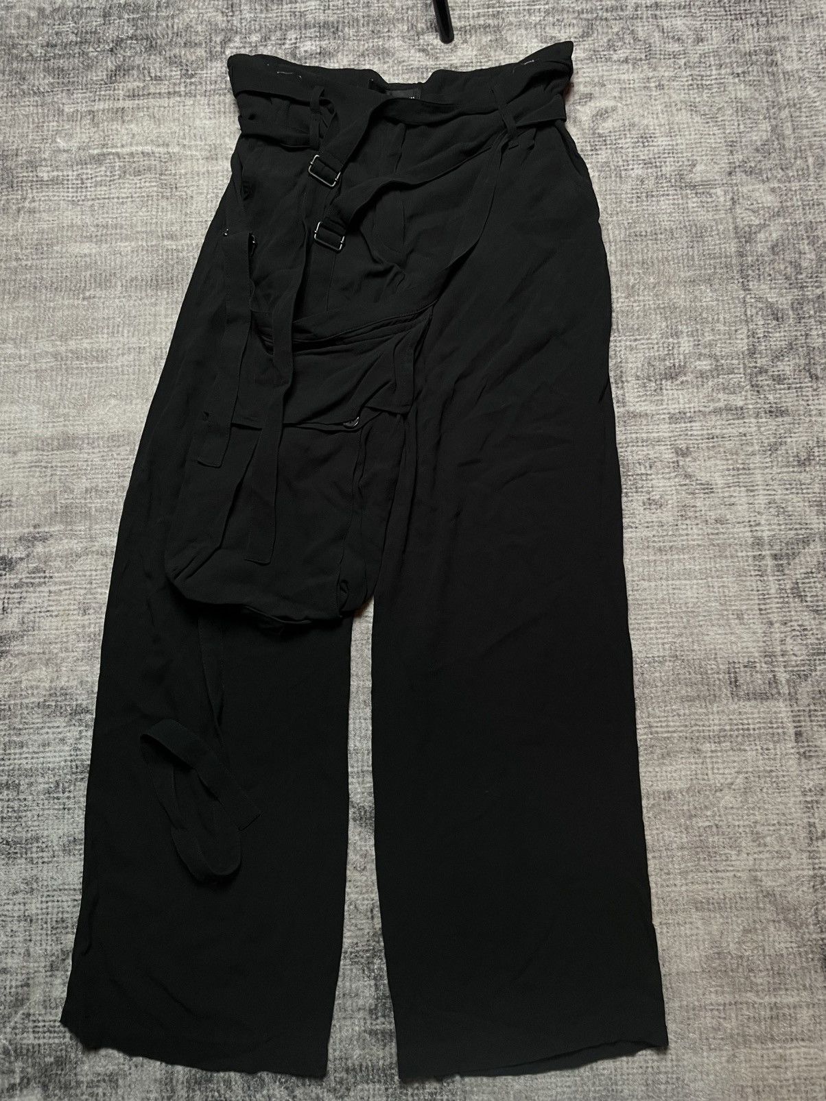 Ann Demeulemeester Ann Demeulemeester Silk Bondage Cargo Pants Size US 30 / EU 46 - 2 Thumbnail
