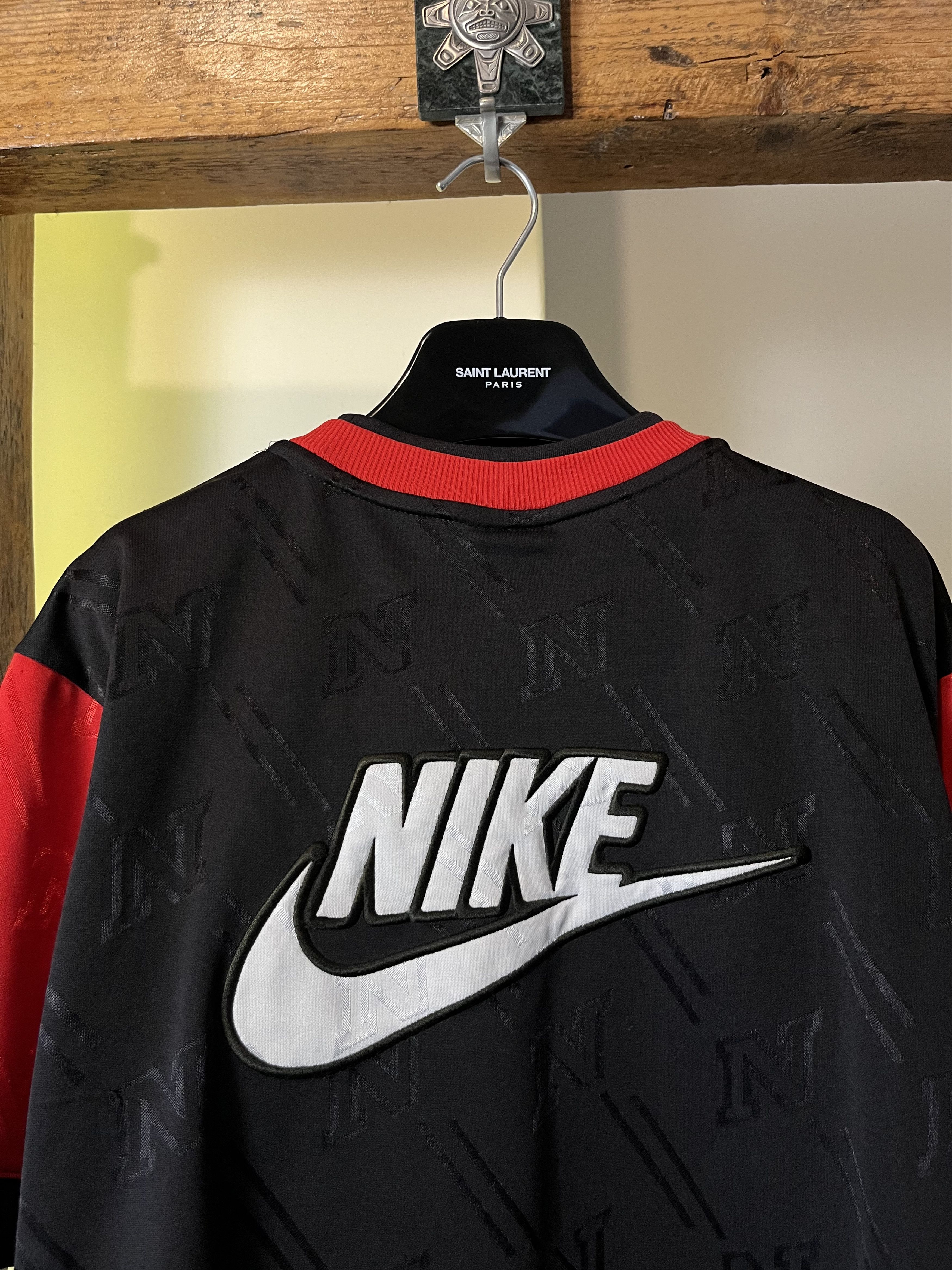 Nike × Vintage 90s Nike Premier Monogram Logo Double Side Big Swosh Size US M / EU 48-50 / 2 - 6 Thumbnail