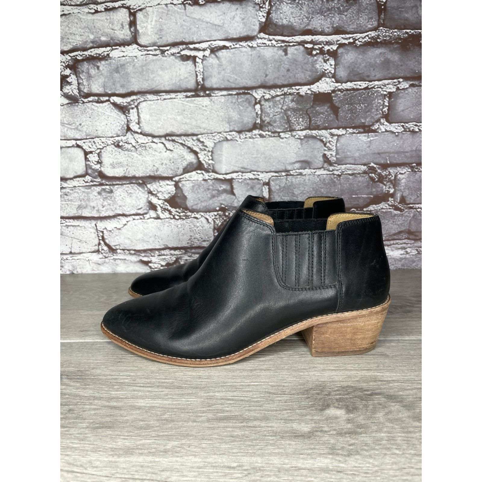 Madewell Madewell The Myles Black Leather Ankle Booties Heeled Boots Size US 8 / IT 38 - 15 Thumbnail