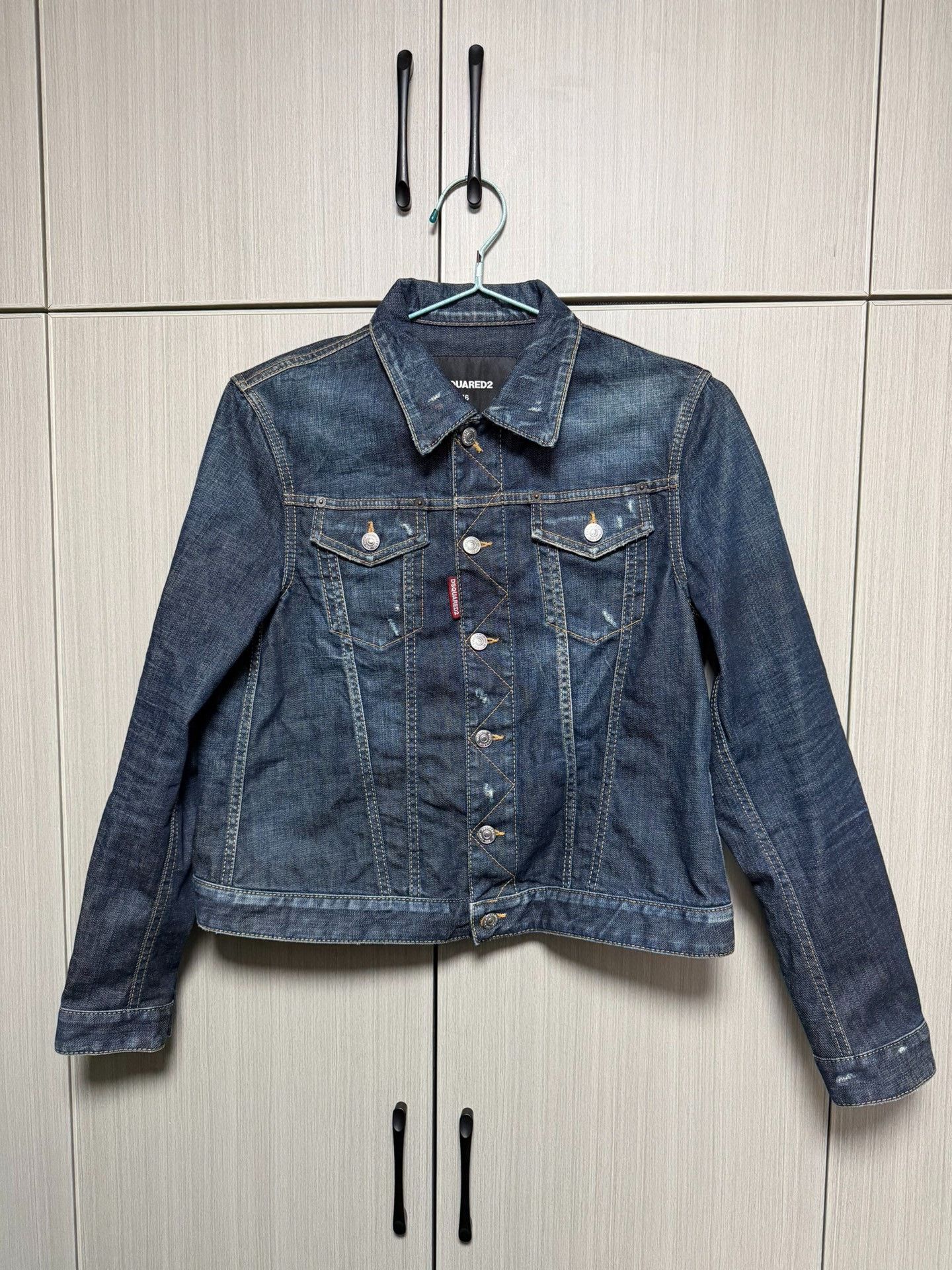 Dsquared2 Dsquared2 Denim Cropped Red Light Jacket s Men Size US S / EU 44-46 / 1 - 1 Thumbnail