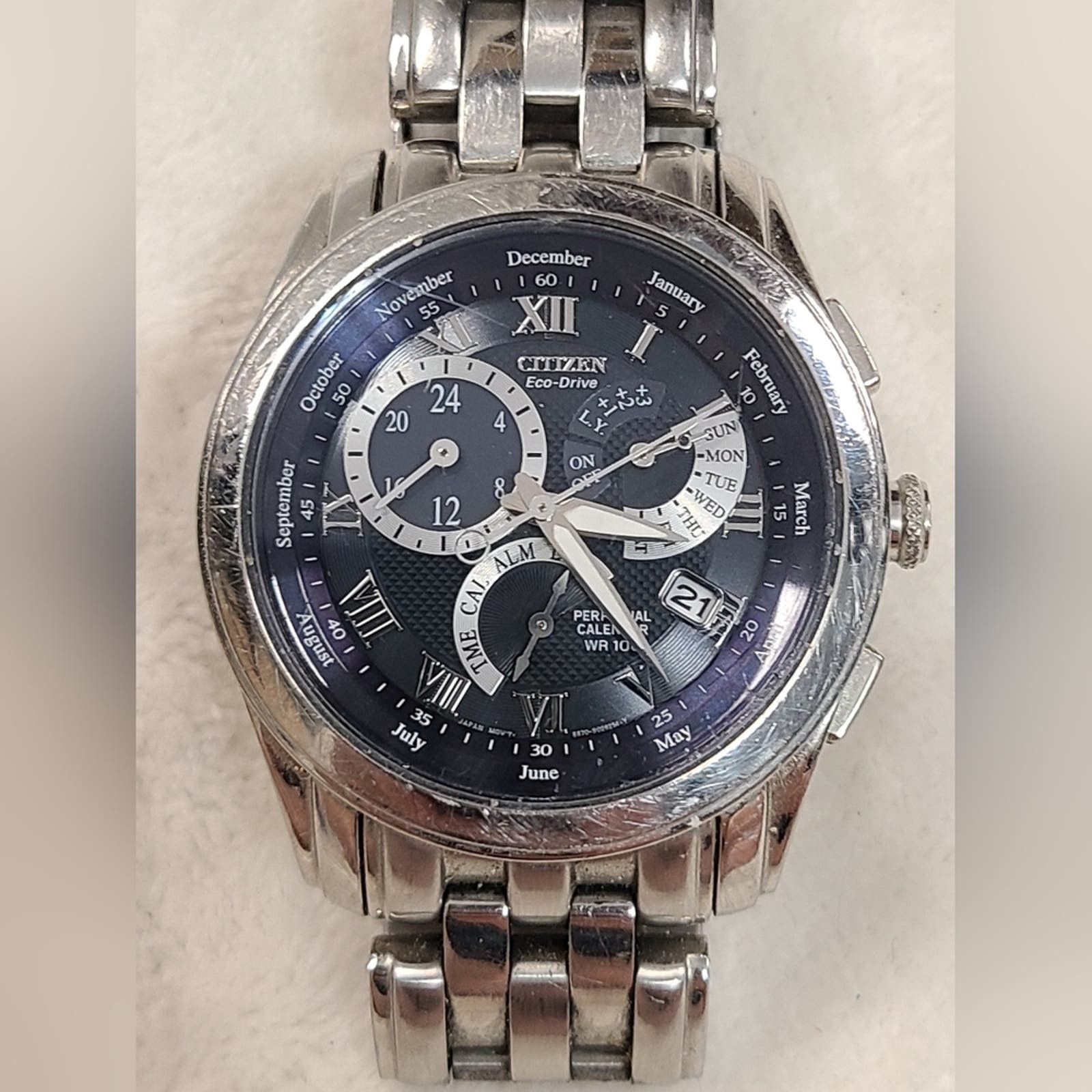 image of Citizen Eco Drive Calibre 8700 Men's Watch E870-S015278 in Silver