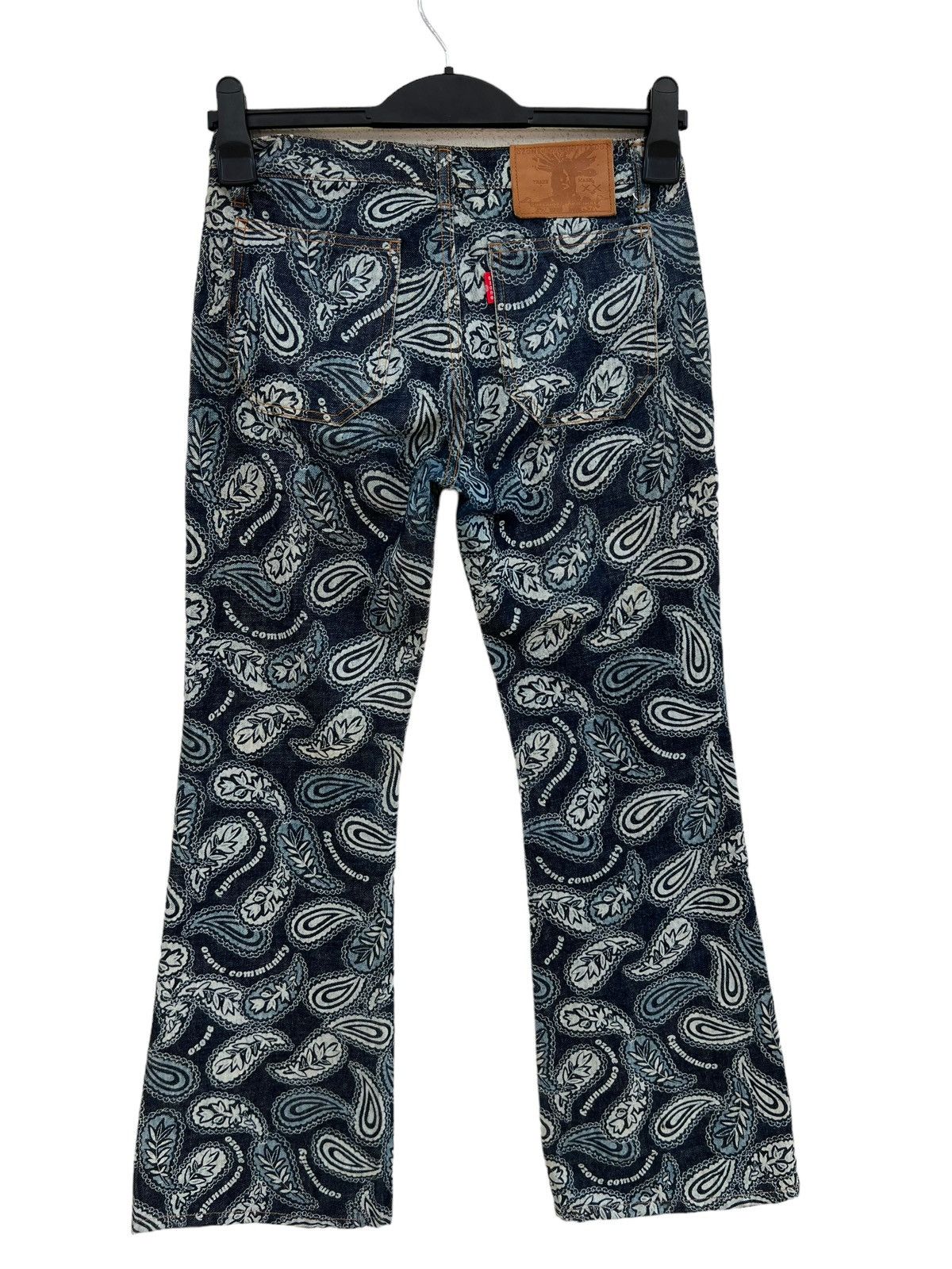 Vintage VTG 90s Ozone Community Tokyo Paisley Denim Bootcut Jeans Size US 29 - 16 Thumbnail