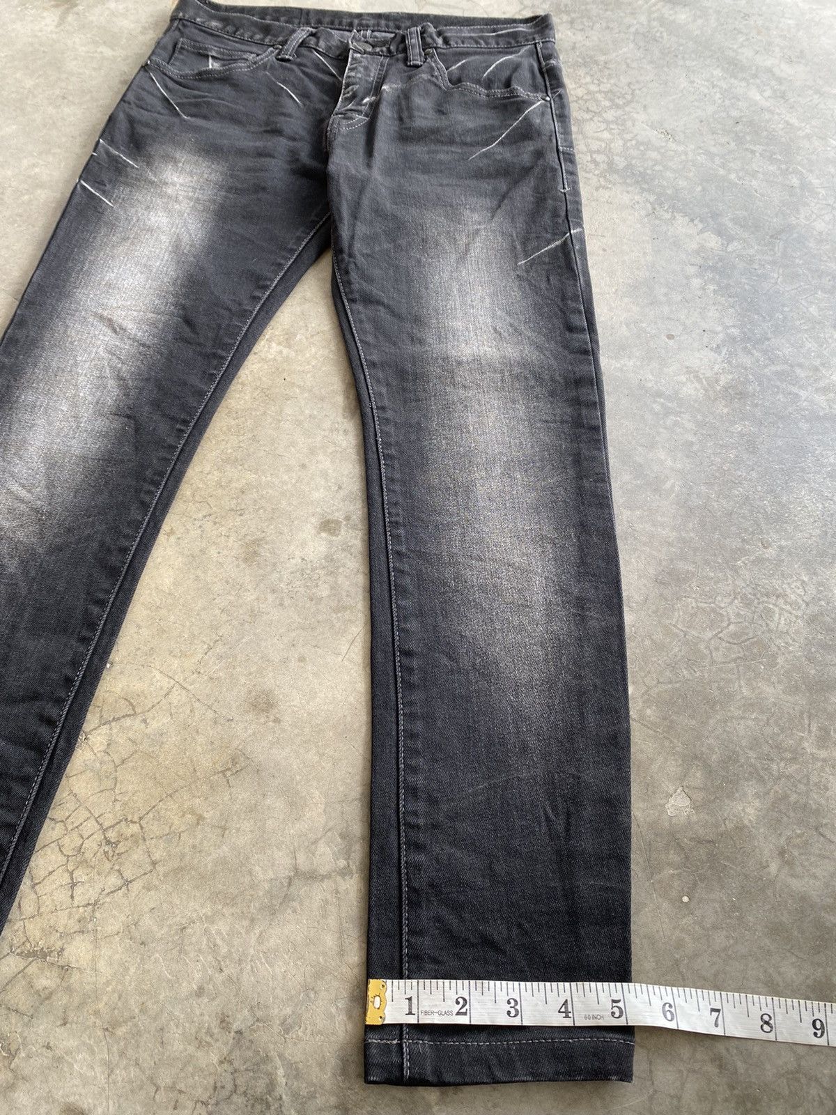 Hysteric Glamour × Le Grande Bleu (L.G.B.) × Tornado Mart Tornado Mart Distressed Black Altered Skinny Jeans Size US 29 - 3 Thumbnail