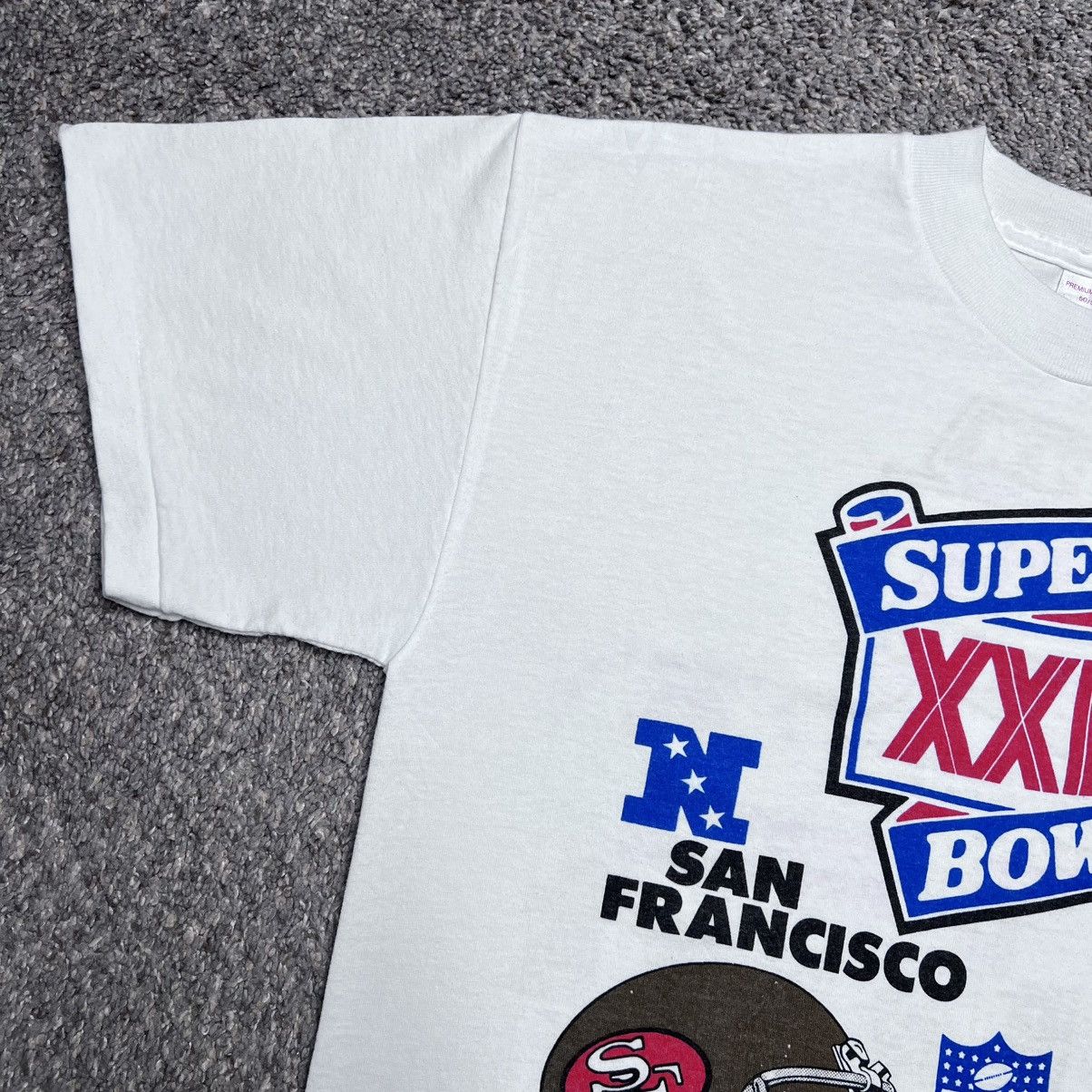 NFL Vtg 1990 NFL Super Bowl 49ers Broncos Championship T-Shirt Size US L / EU 52-54 / 3 - 7 Thumbnail