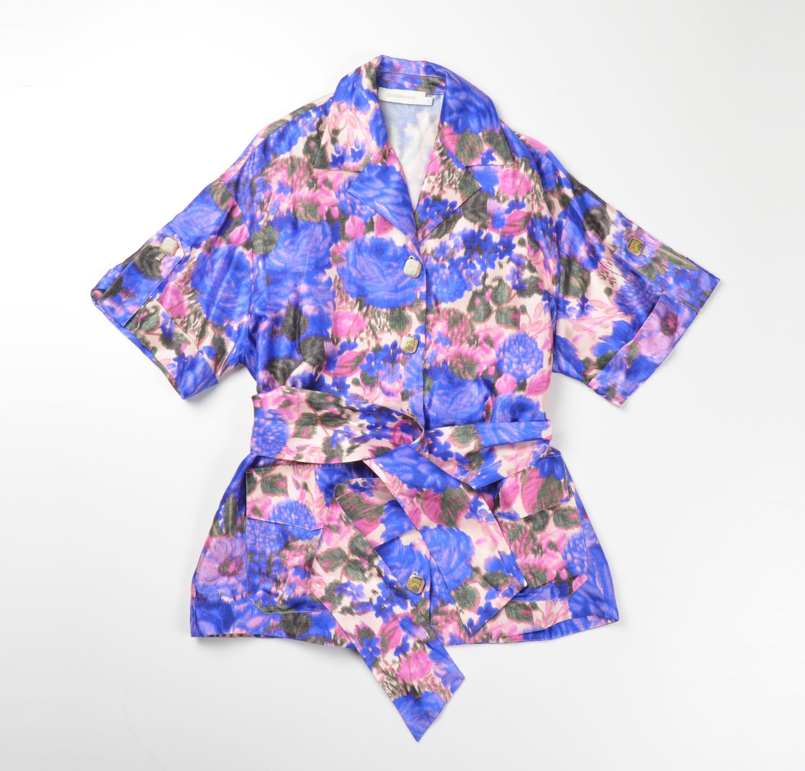Zimmermann Zimmermann Silk Floral High Tide Relaxed-Fit Shirt Size S / US 4 / IT 40 - 4 Thumbnail
