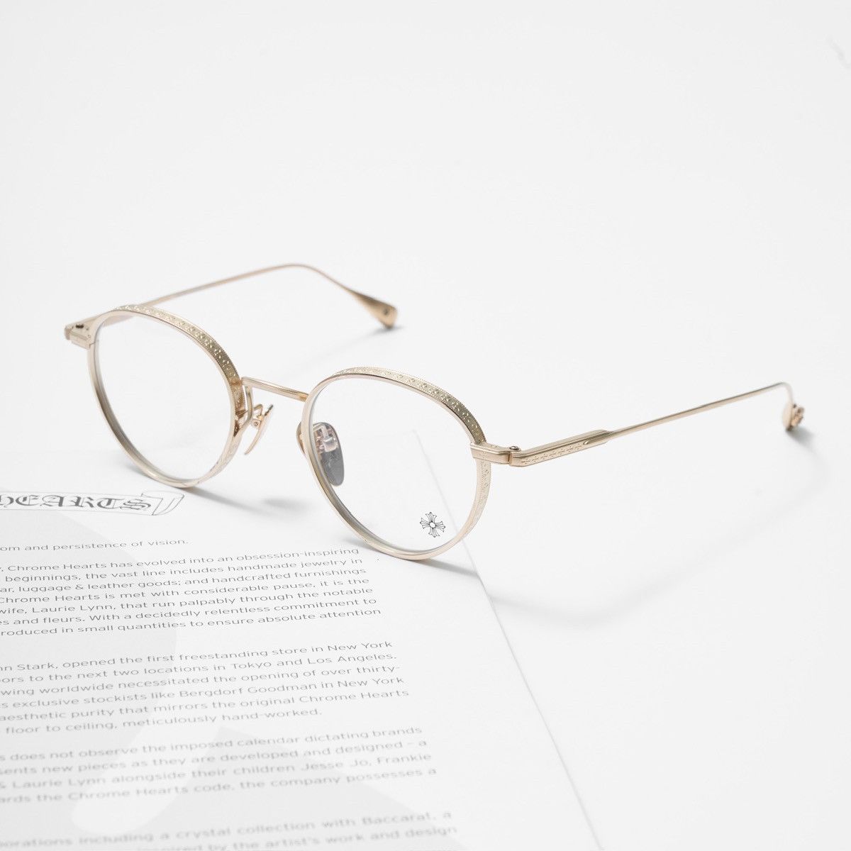 Chrome Hearts CHROME HEARTS THICK GOLD PLATED/MATTE GOLD PLATED GLASSES Size ONE SIZE - 1 Thumbnail