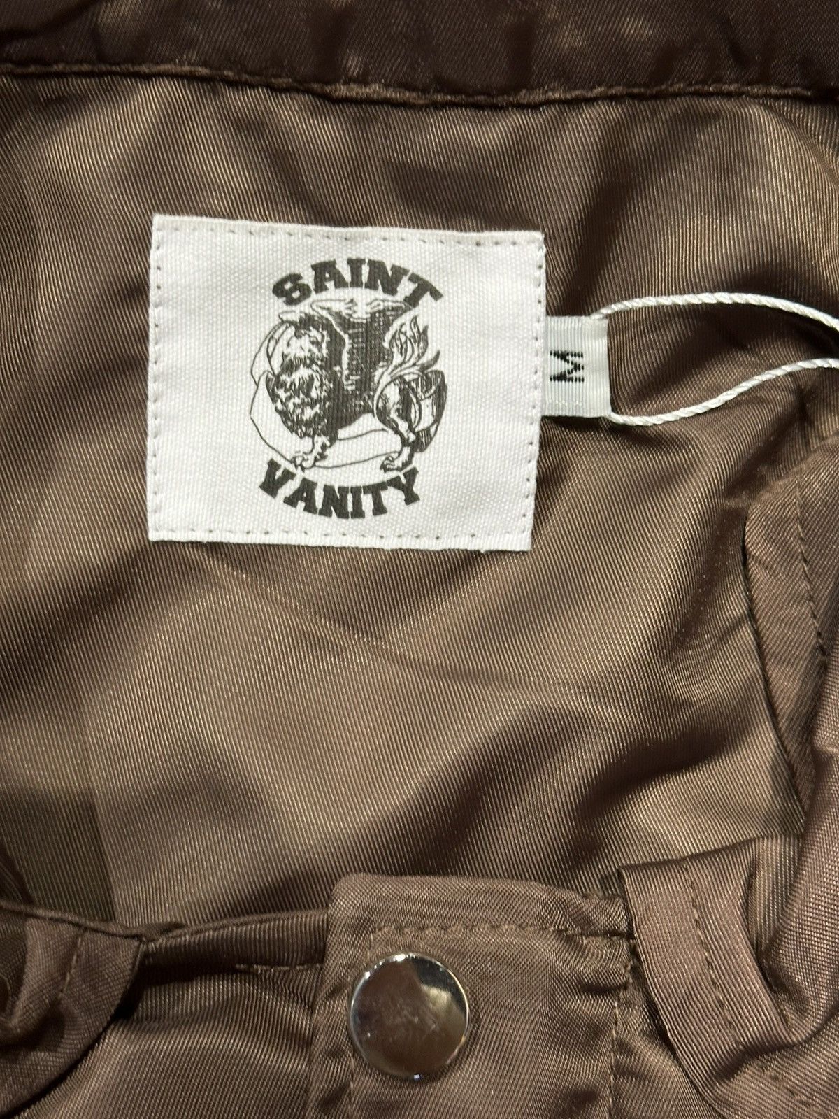Saint Vanity Nylon Button Up Track Jacket Brown Size US M / EU 48-50 / 2 - 3 Thumbnail