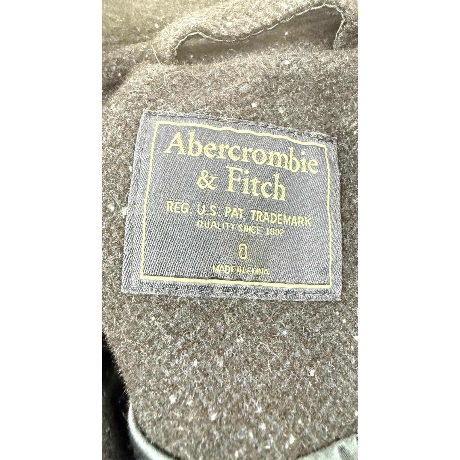 Abercrombie & Fitch Abercrombie & Fitch Blazer Womens 0 Navy Herringbone Tweed One Button Jacket Size XS / US 0-2 / IT 36-38 - 2 Thumbnail