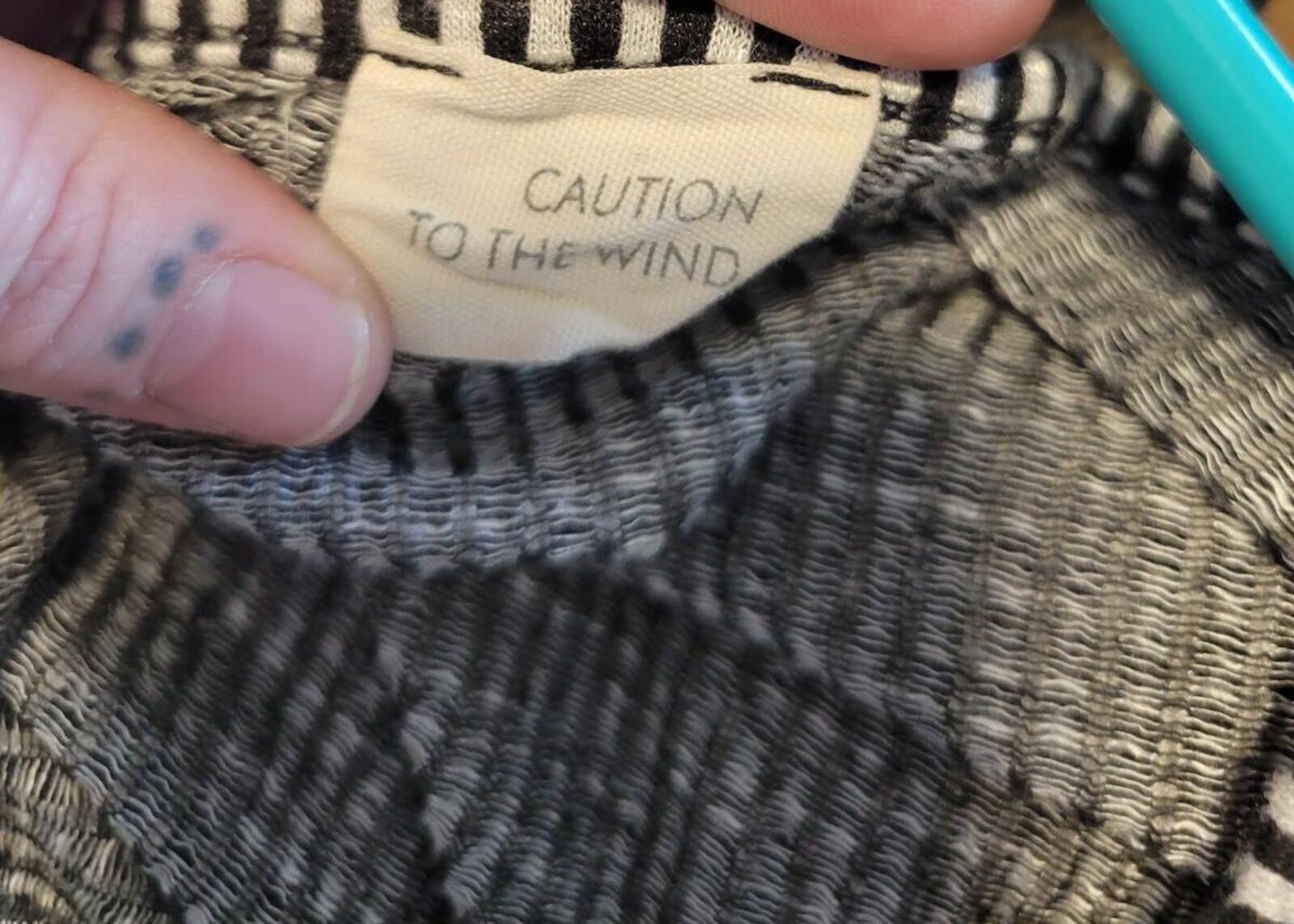Other Black and White Striped Wrap Dress with Short Sleeves Size M / US 6-8 / IT 42-44 - 4 Thumbnail