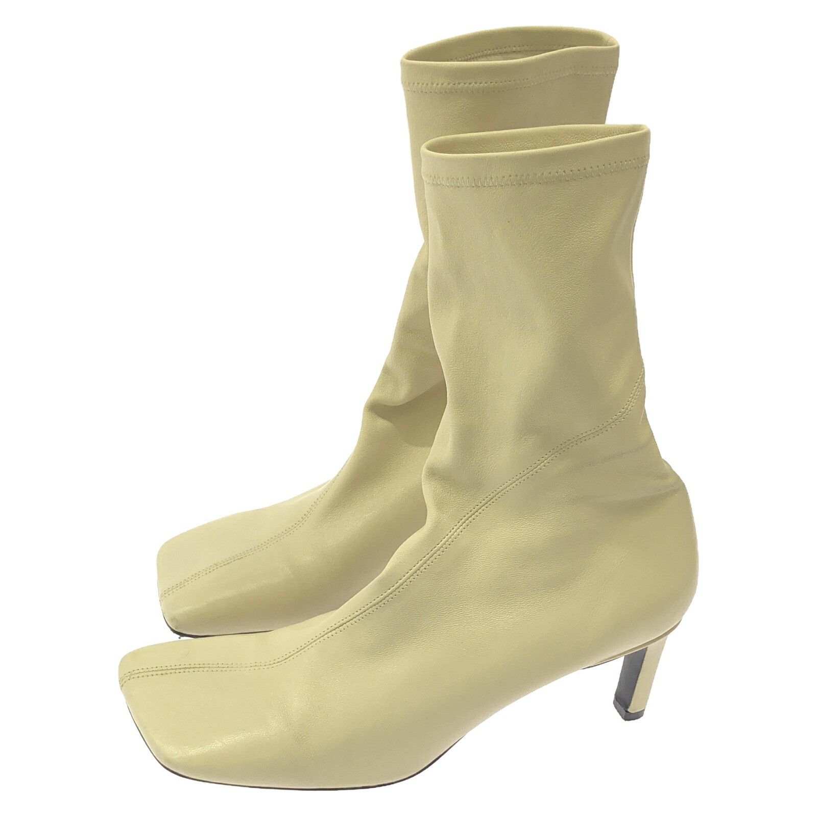 Jil Sander Jil Sander Leather Boots Leather Shoes in Beige, Women's